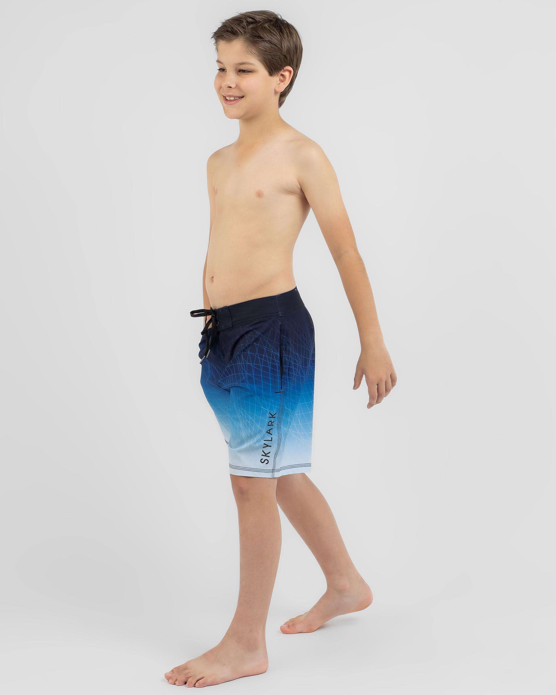 Skylark Boys' Detected Board Shorts In Blue - Fast Shipping & Easy ...