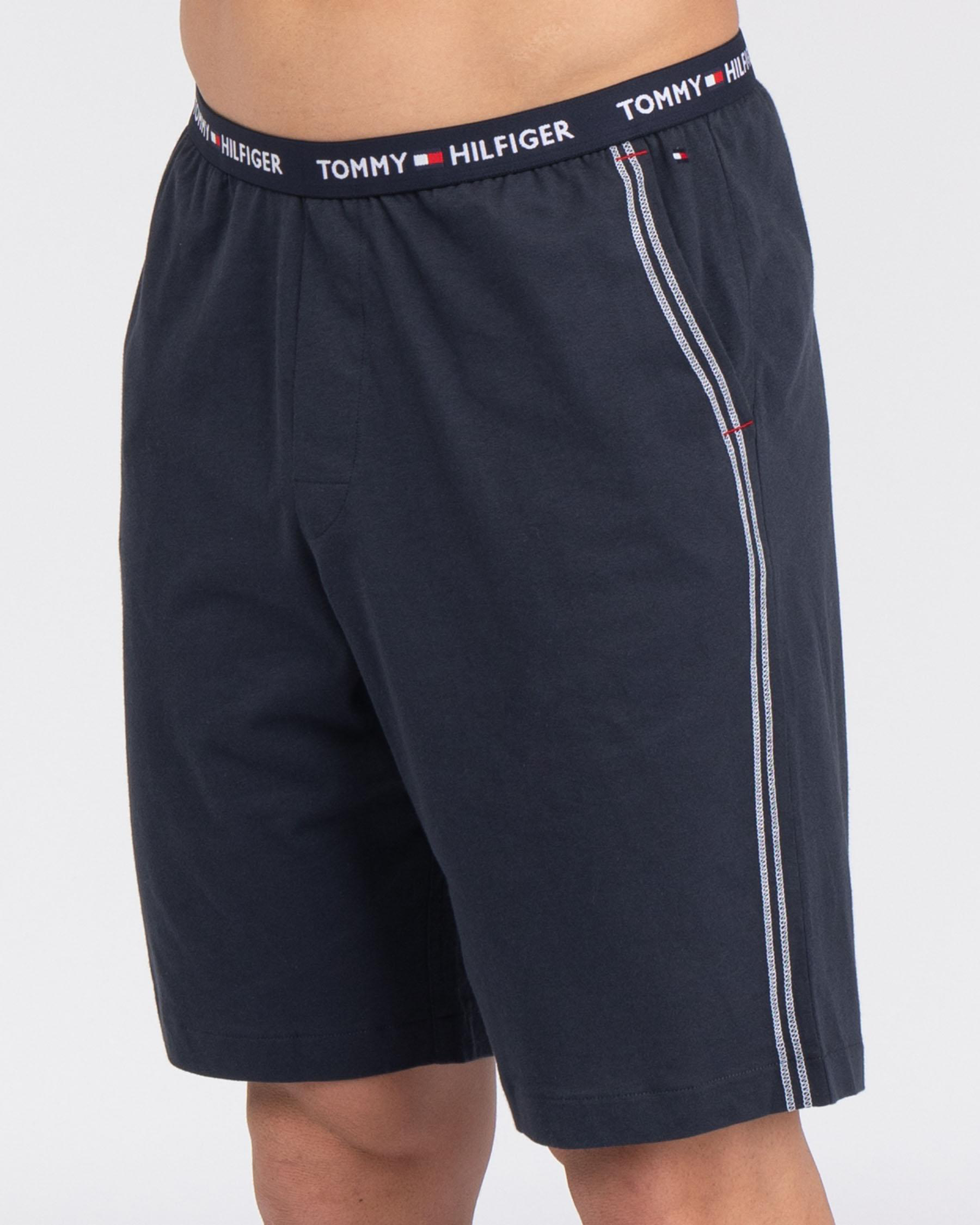 Shop Tommy Hilfiger Jersey Shorts In Navy Blazer Fast Shipping & Easy