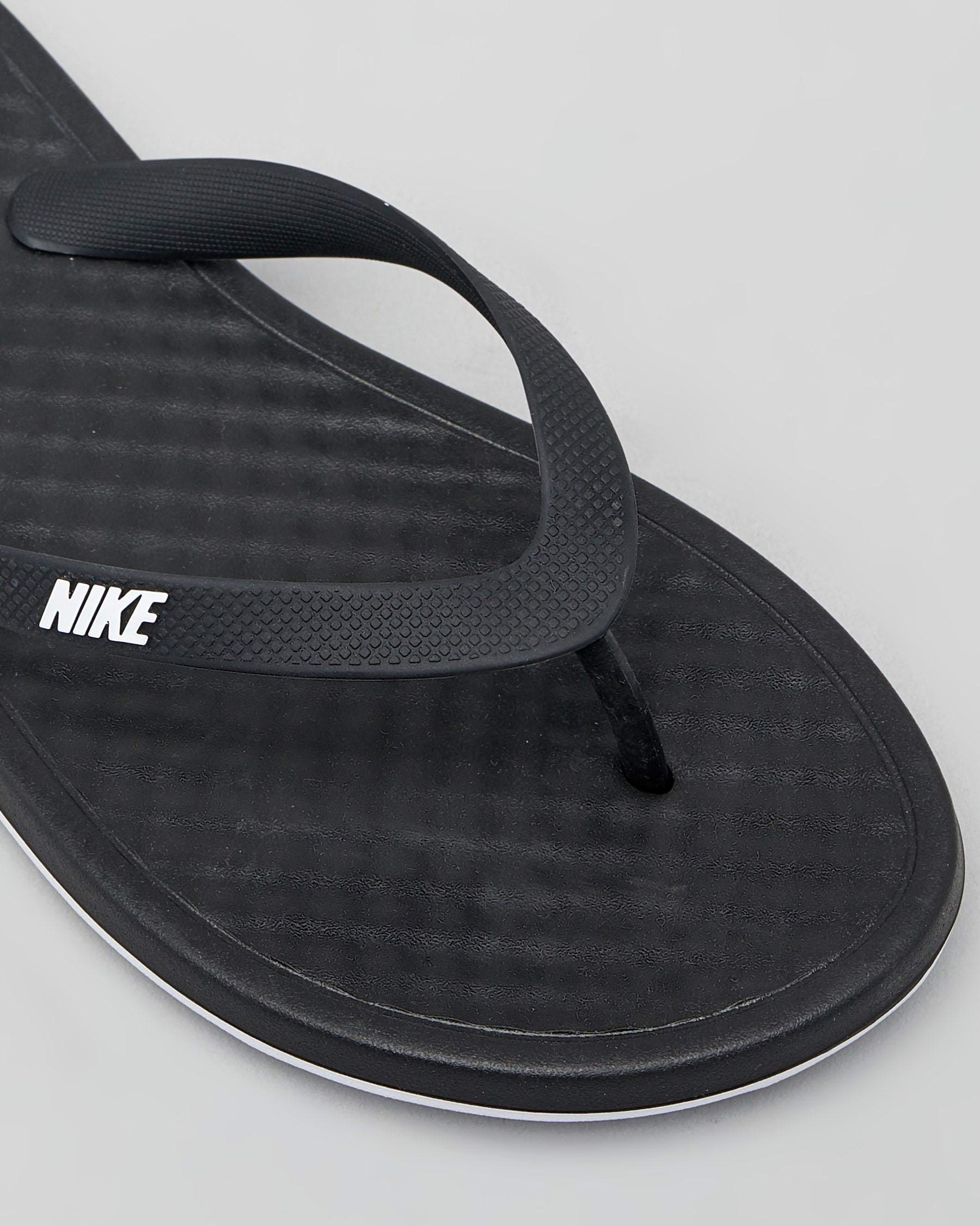 Shop Nike Womens On Deck Thongs In Black/white/black - Fast Shipping ...