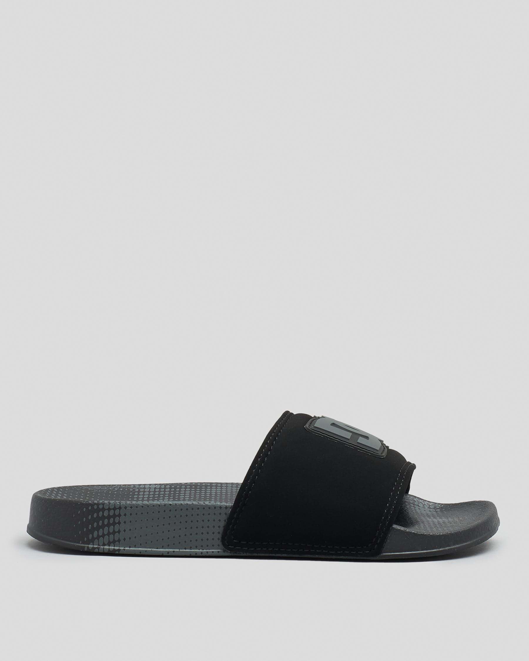 Shop DC Shoes Boys' DC Slides In Black/grey - Fast Shipping & Easy ...