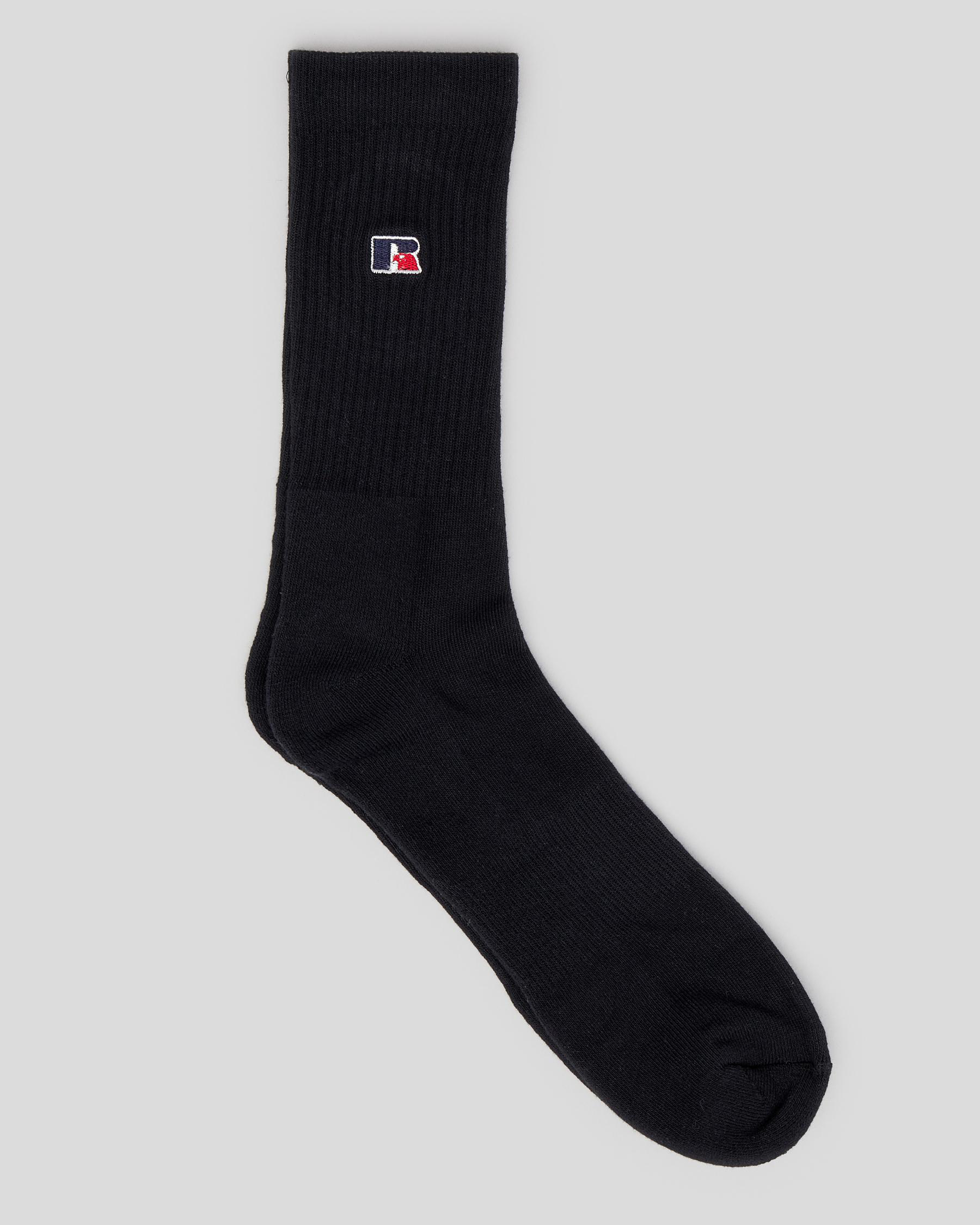 Shop Russell Athletic Russell Athletic Essential Singles Socks In Black