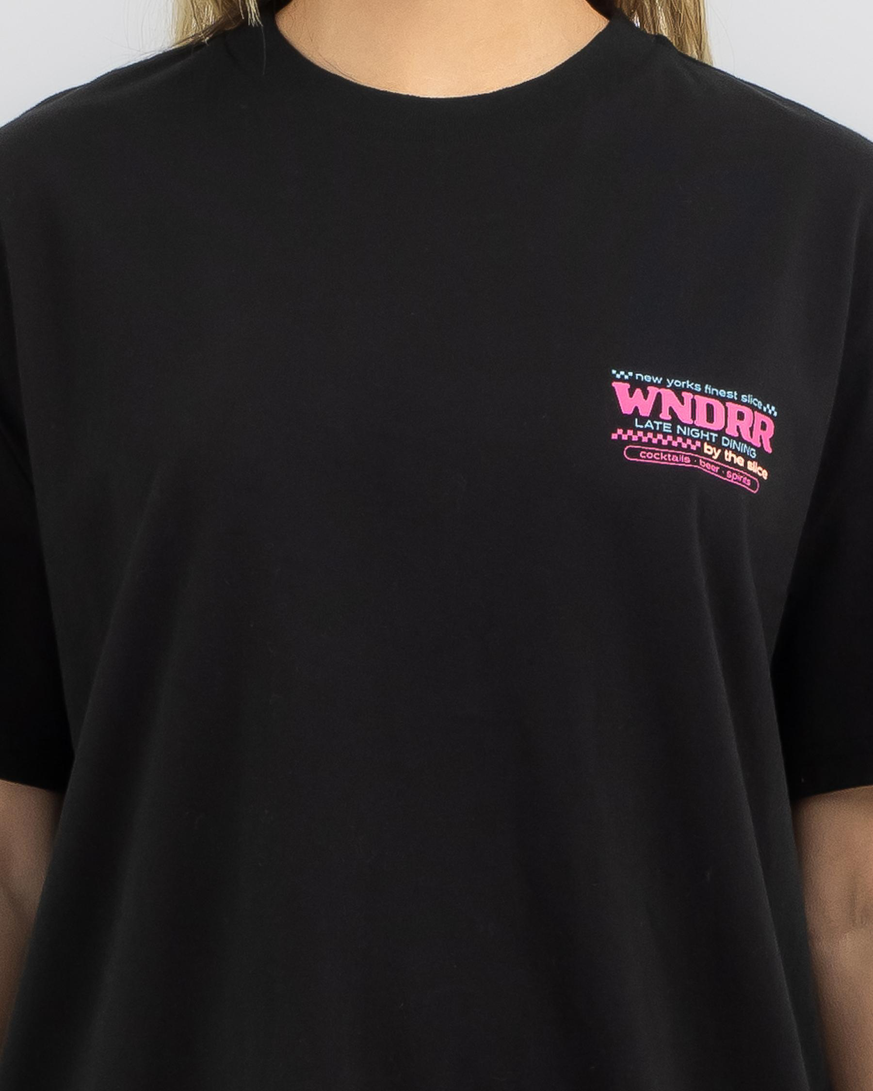 Shop Wndrr Finest Slice Box Fit TShirt In Black Fast Shipping & Easy