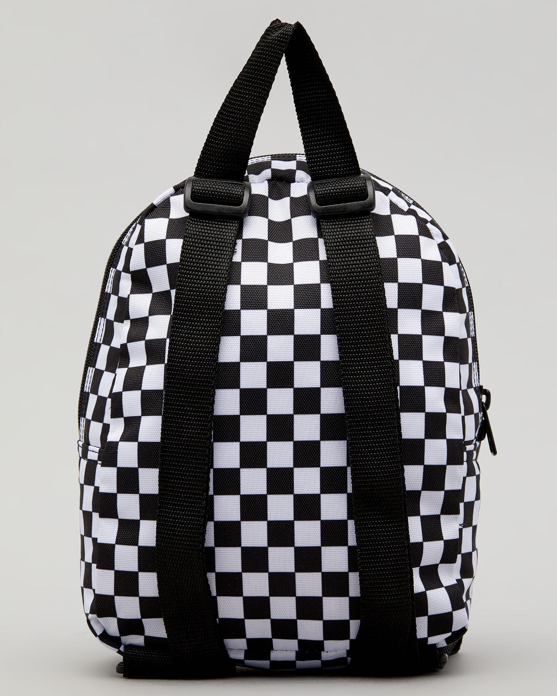 Vans Got This Mini Backpack In Black/white Check Fast Shipping & Easy