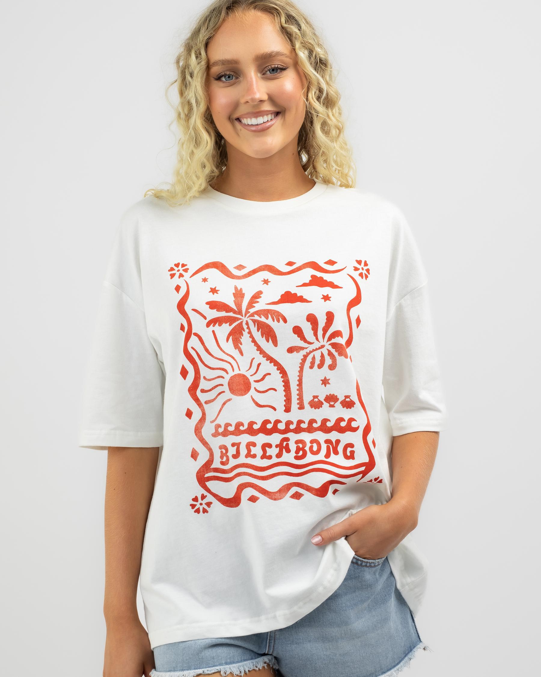 Billabong Coco Palm T-Shirt In Salt Crystal - Fast Shipping & Easy ...