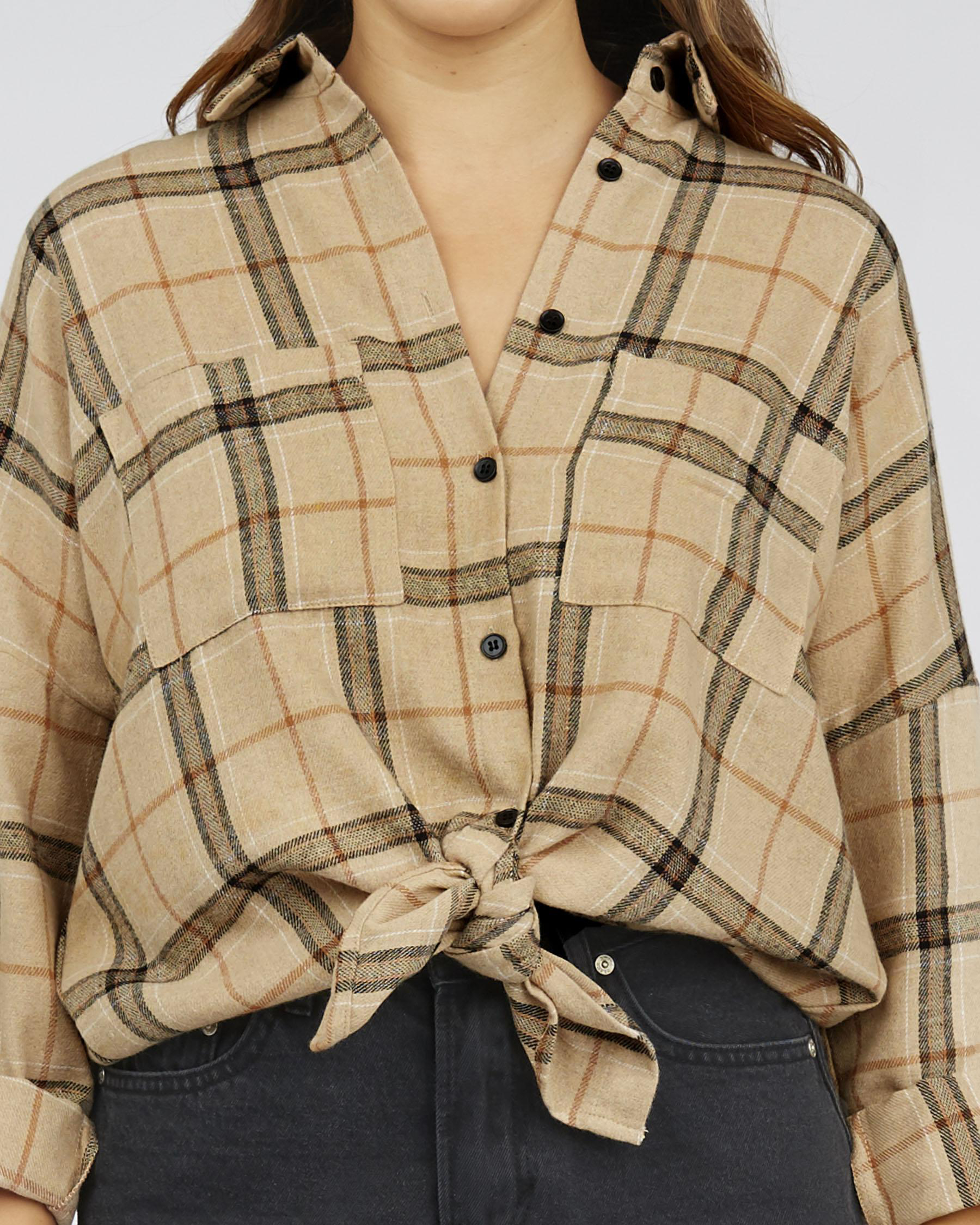 Ava And Ever Calabasas Shirt In Beige City Beach Australia