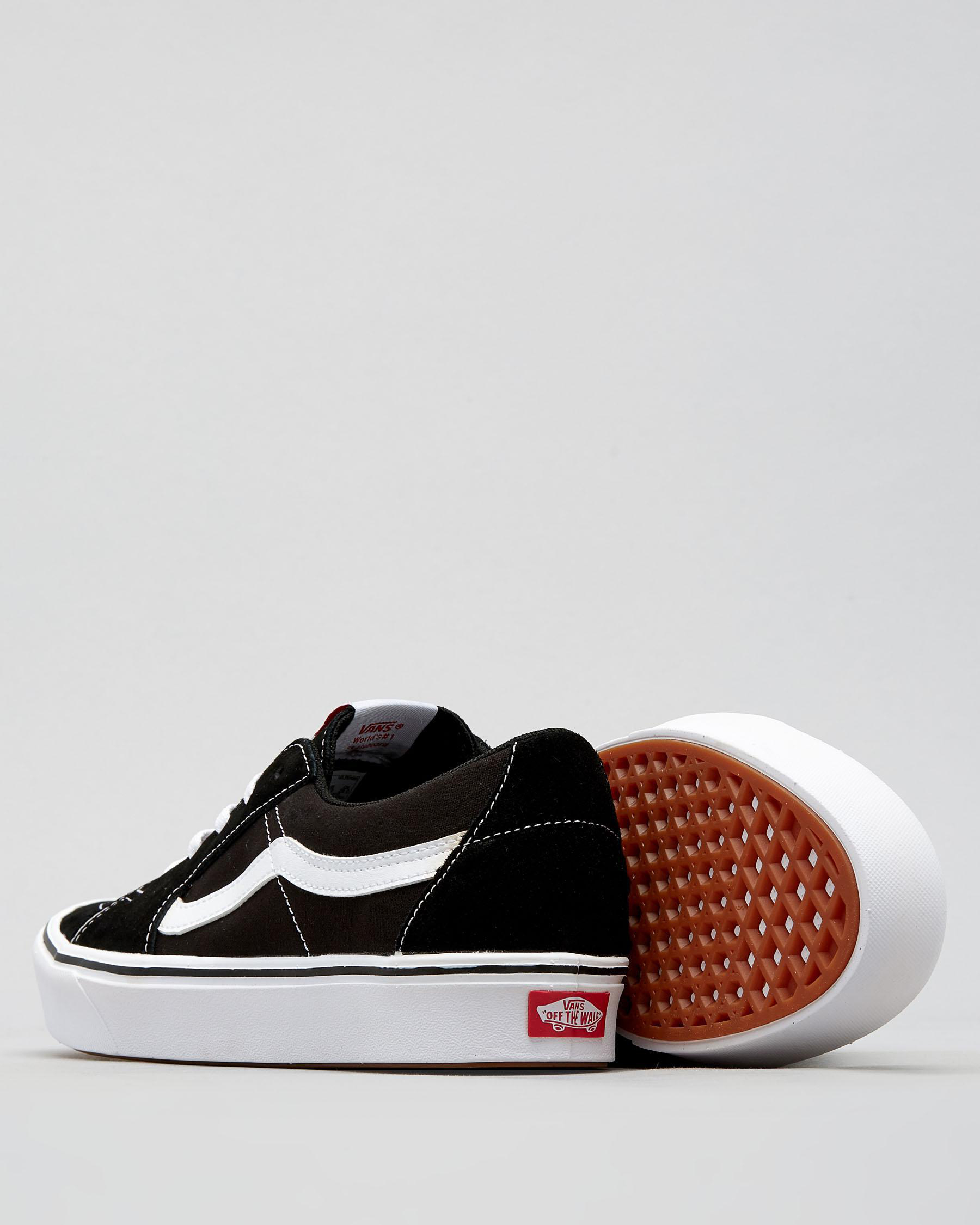 Shop Vans Comfy Cush Sk8Low Shoes In (Classic) Black/true White Fast