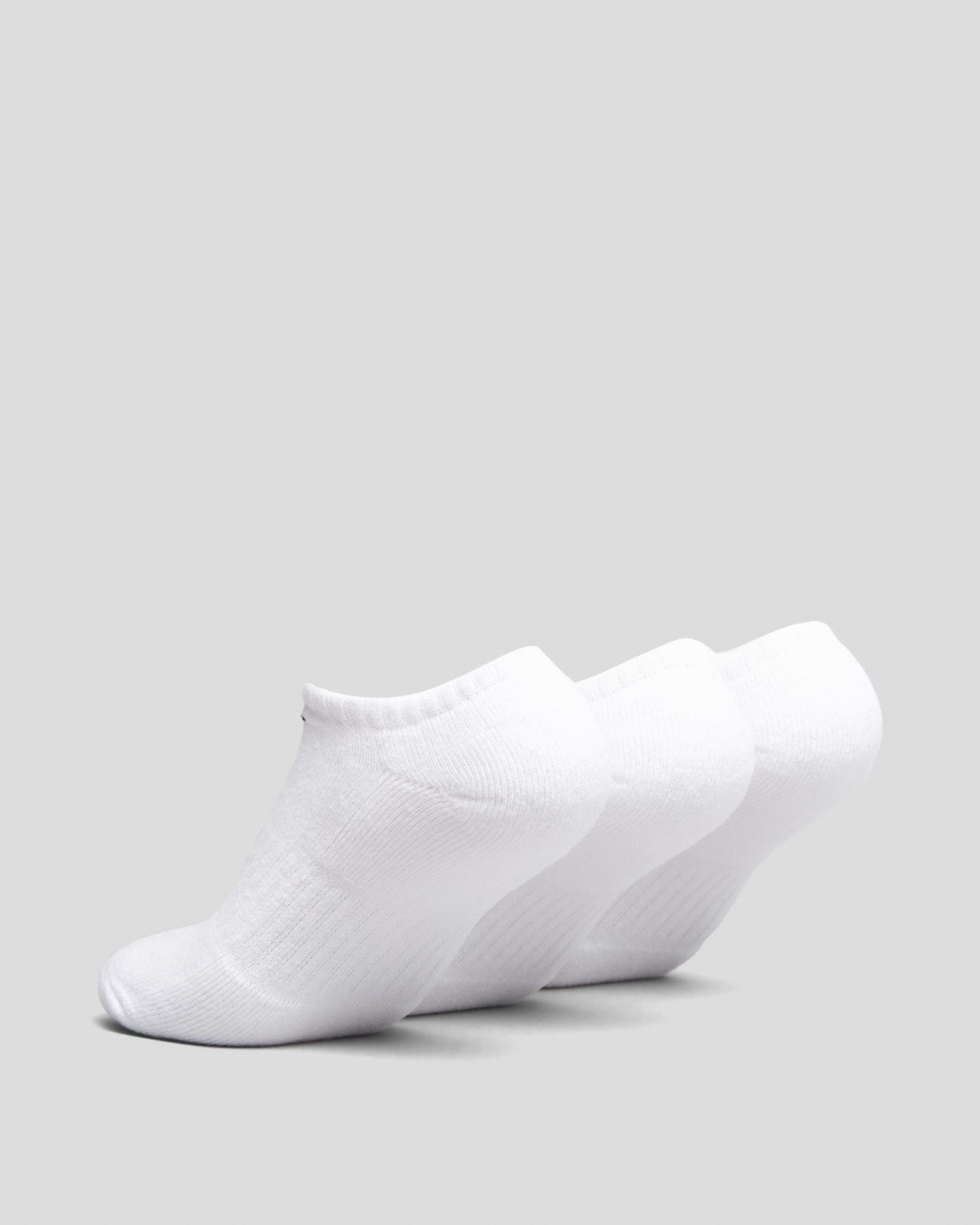 Shop Nike Womens Everyday Cushioned No Show Socks 3 Pack In White ...