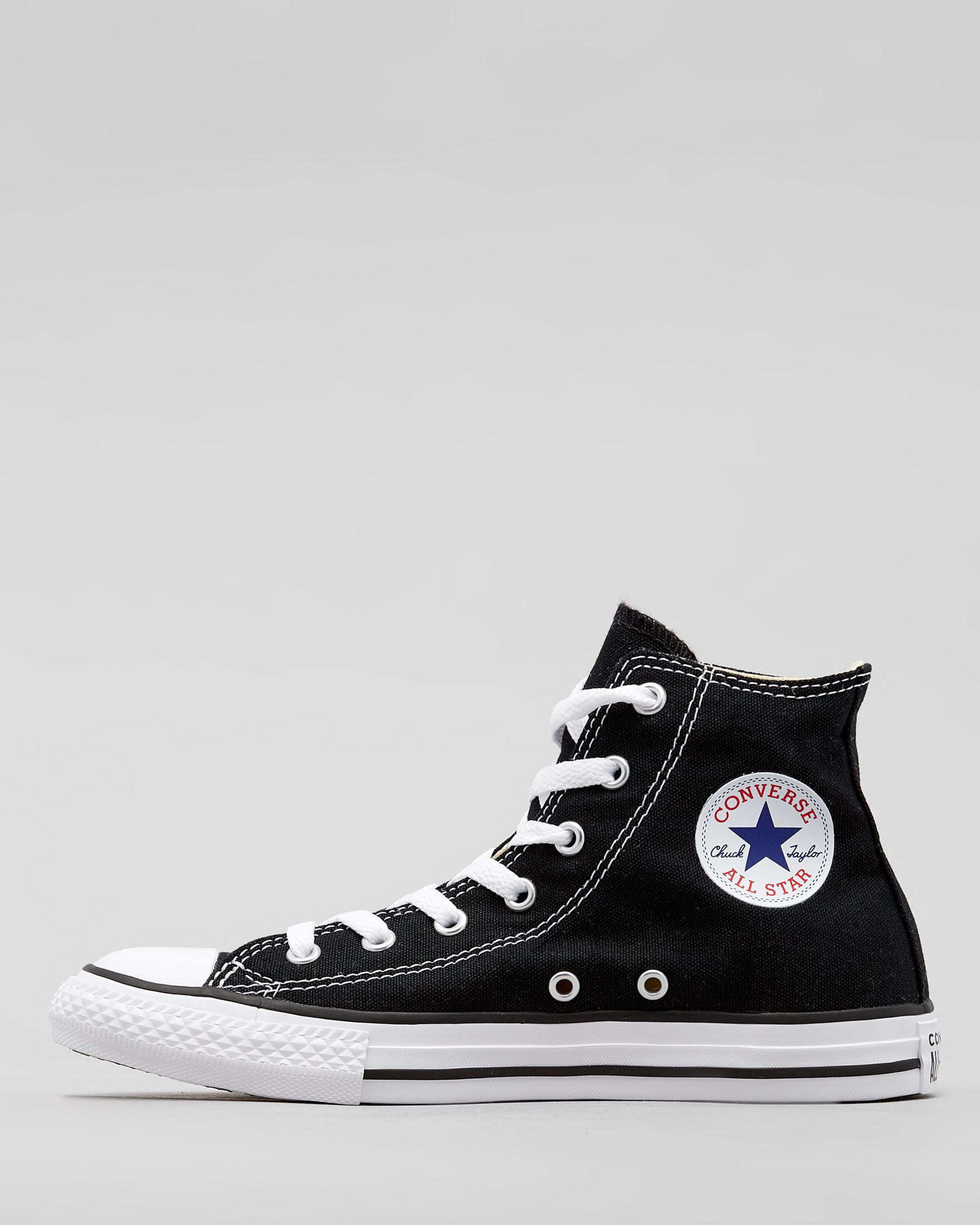 Converse Girls Chuck Taylor Hi-top Shoes In Black - Fast Shipping ...