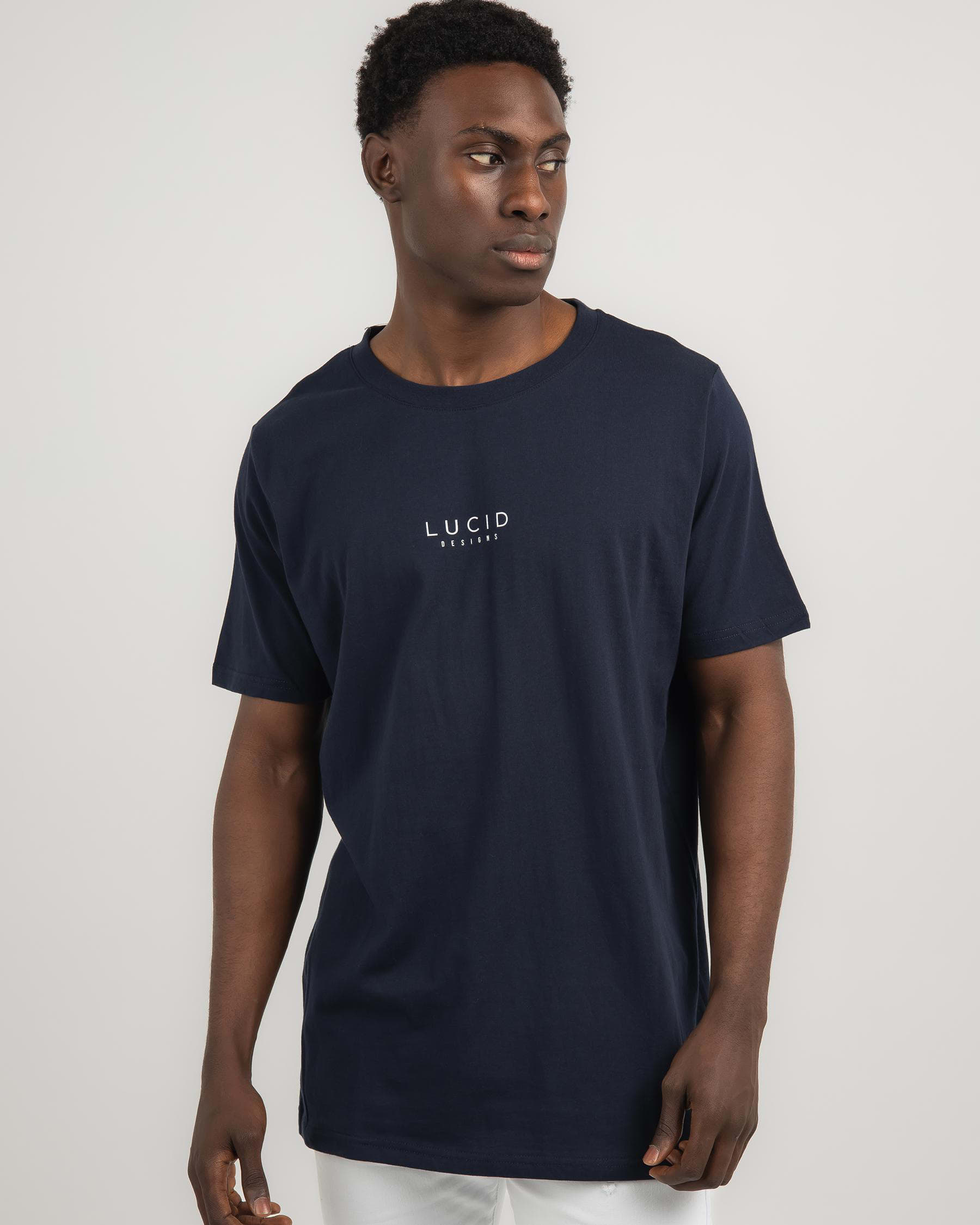 Lucid Exposure T-Shirt In Navy - Fast Shipping & Easy Returns - City ...