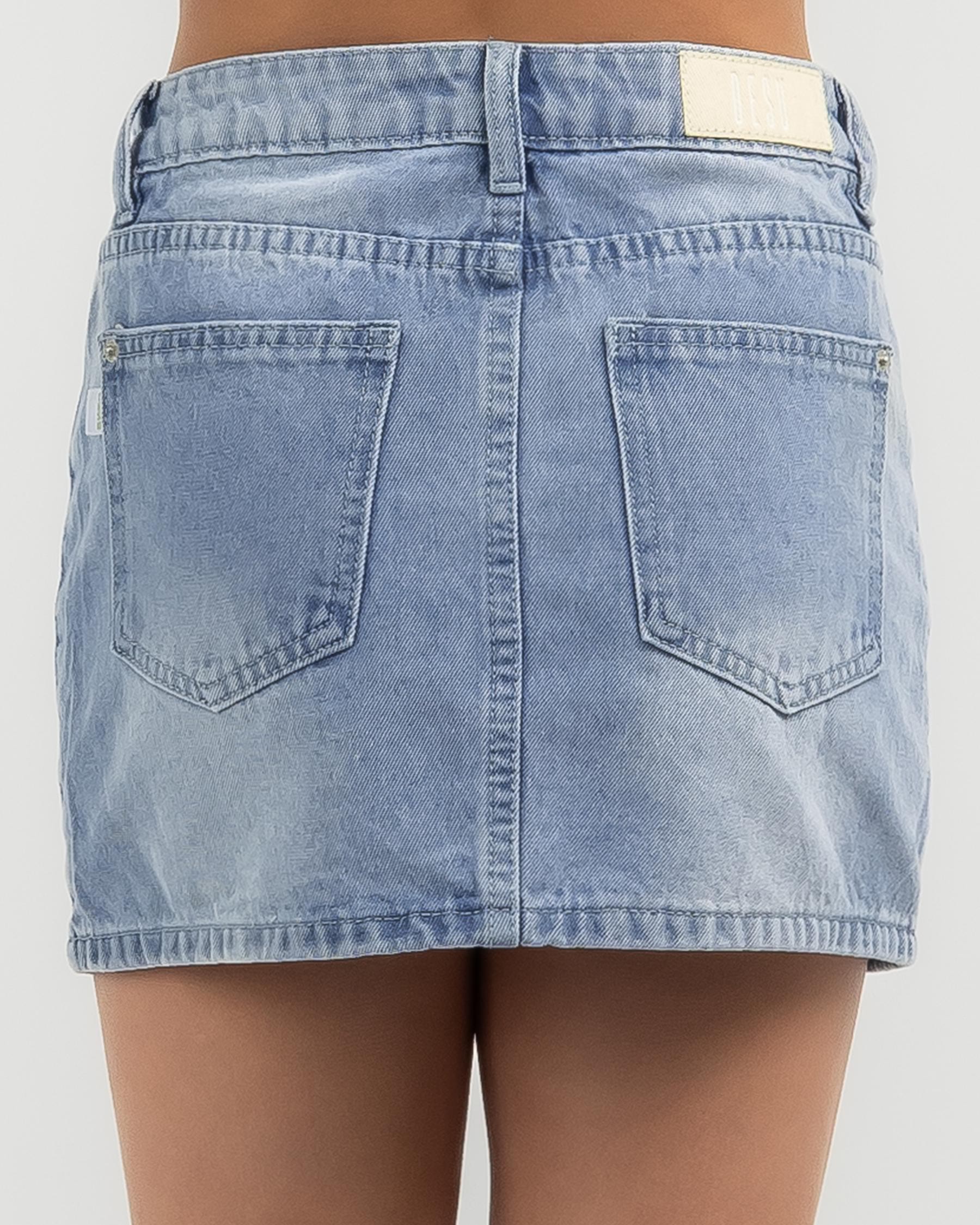 DESU Girls' Lo Rider Skirt In Mid Blue - Fast Shipping & Easy Returns ...