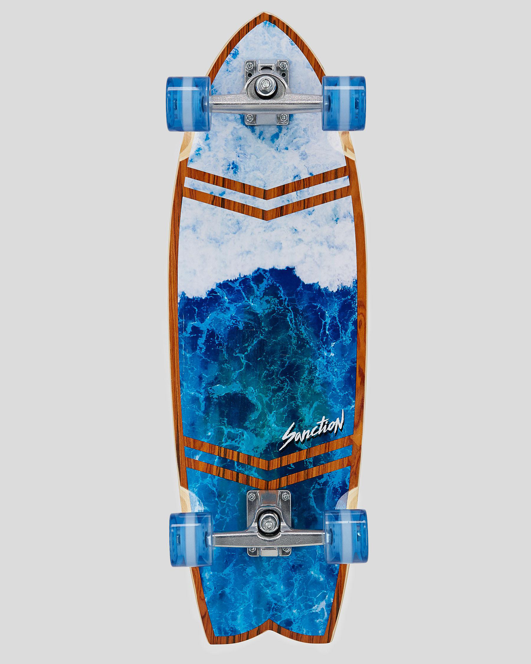 Shop Sanction Whitewash Surf Truck Cruiser Skateboard In Multi Fast