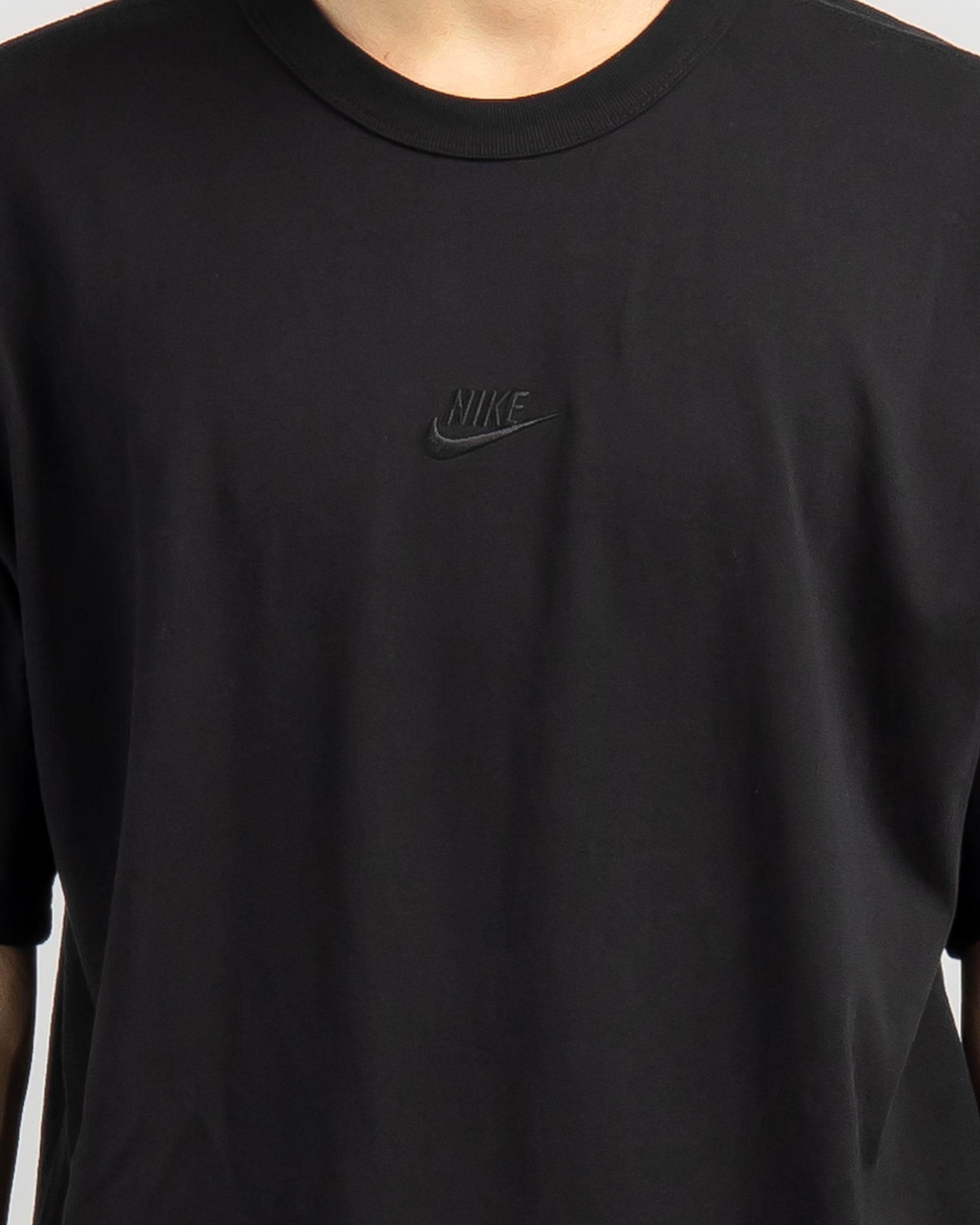 Nike Sportswear Premium Essential Sustainable T-Shirt In Black/ Black ...