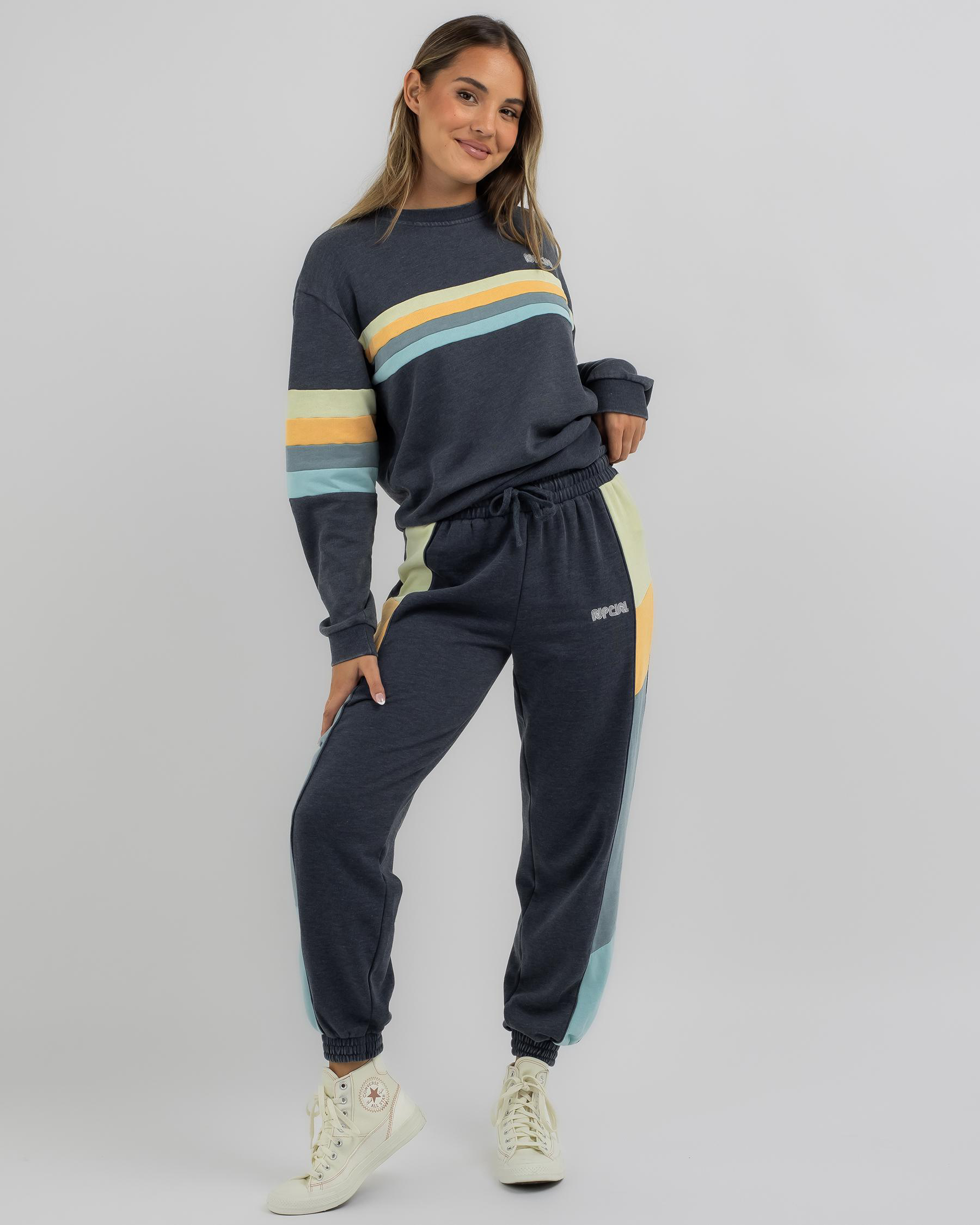 Shop Rip Curl Surf Revival Track Pant In Navy Fast Shipping & Easy