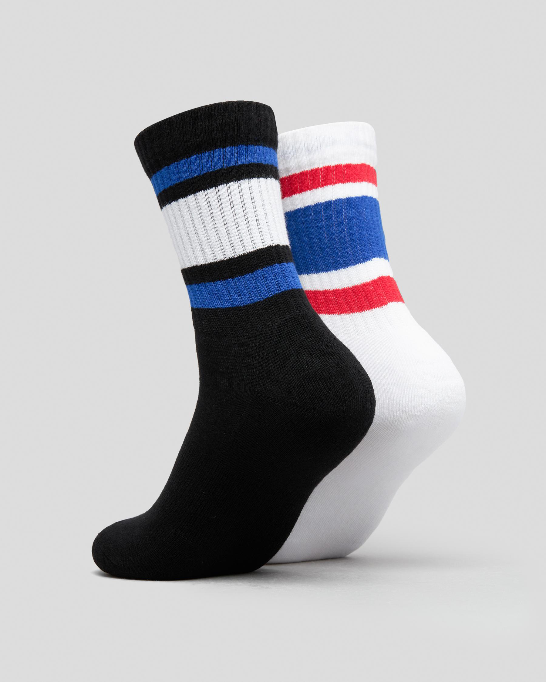 Shop Champion Womens Stripe Crew Sock Pack In Black/white Fast
