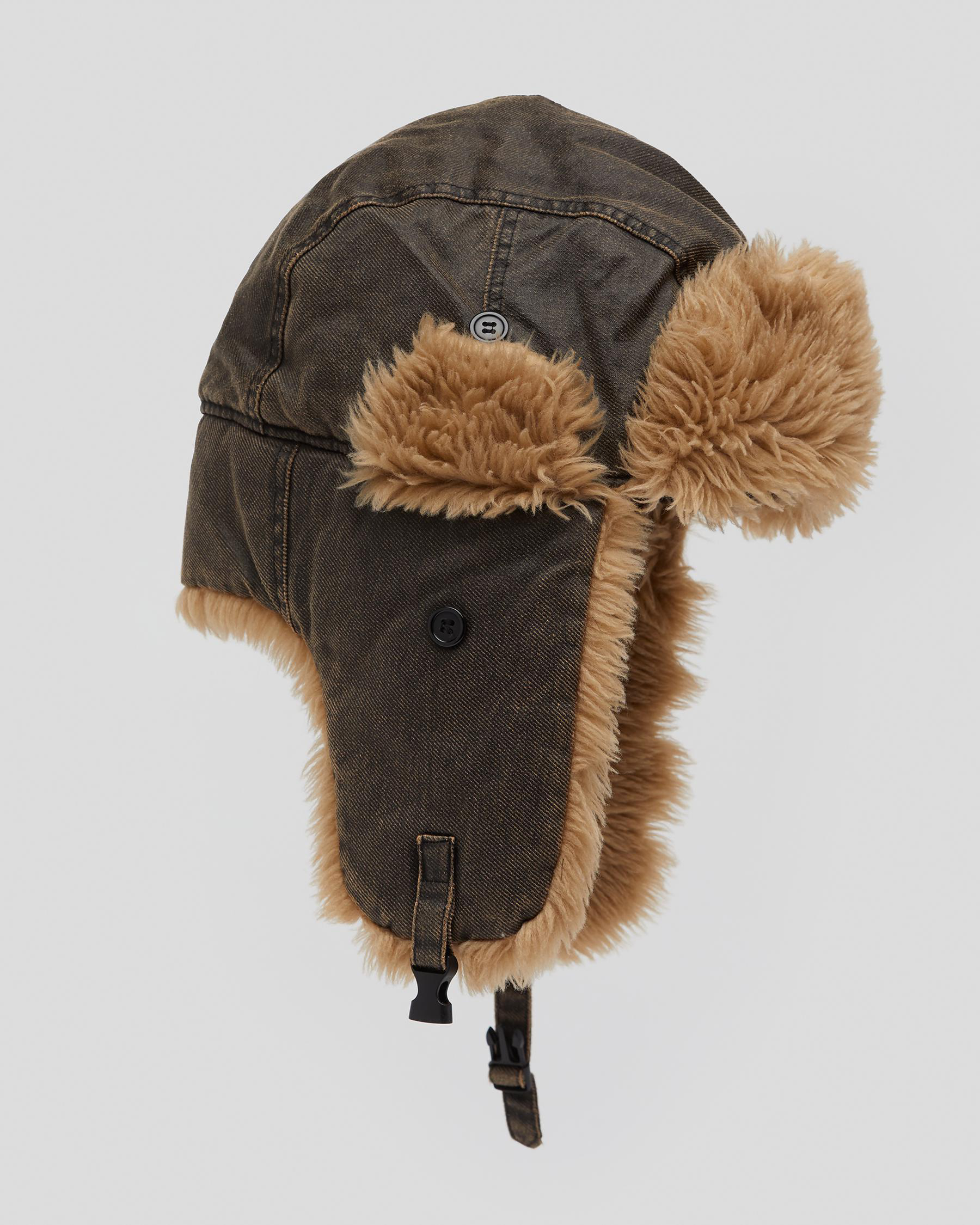 Shop Miscellaneous Wintertide Trapper Hat In Washed Brown Fast