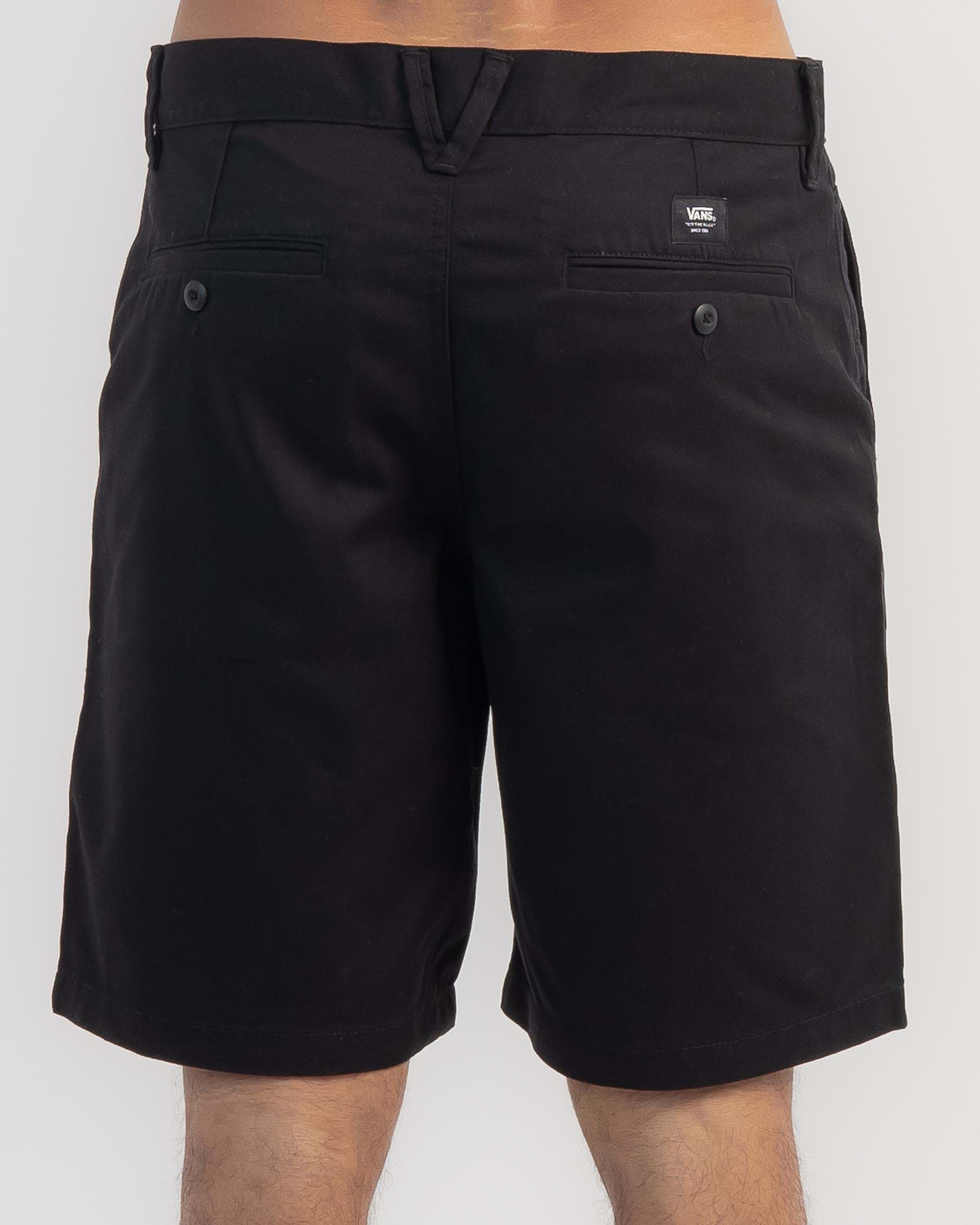 Vans Authentic Relaxed Chino Shorts In Black - Fast Shipping & Easy ...