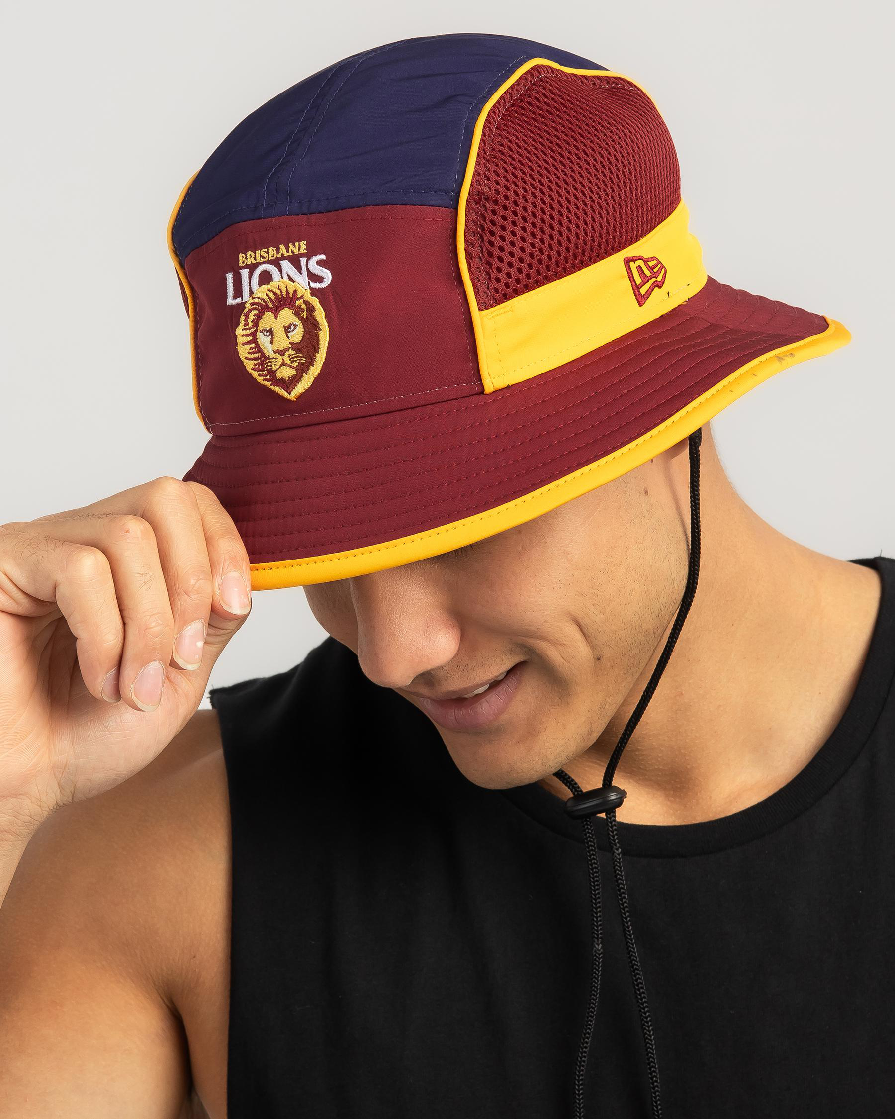New Era Brisbane Lions Training Bucket Hat In Cardinal Fast Shipping & Easy Returns City