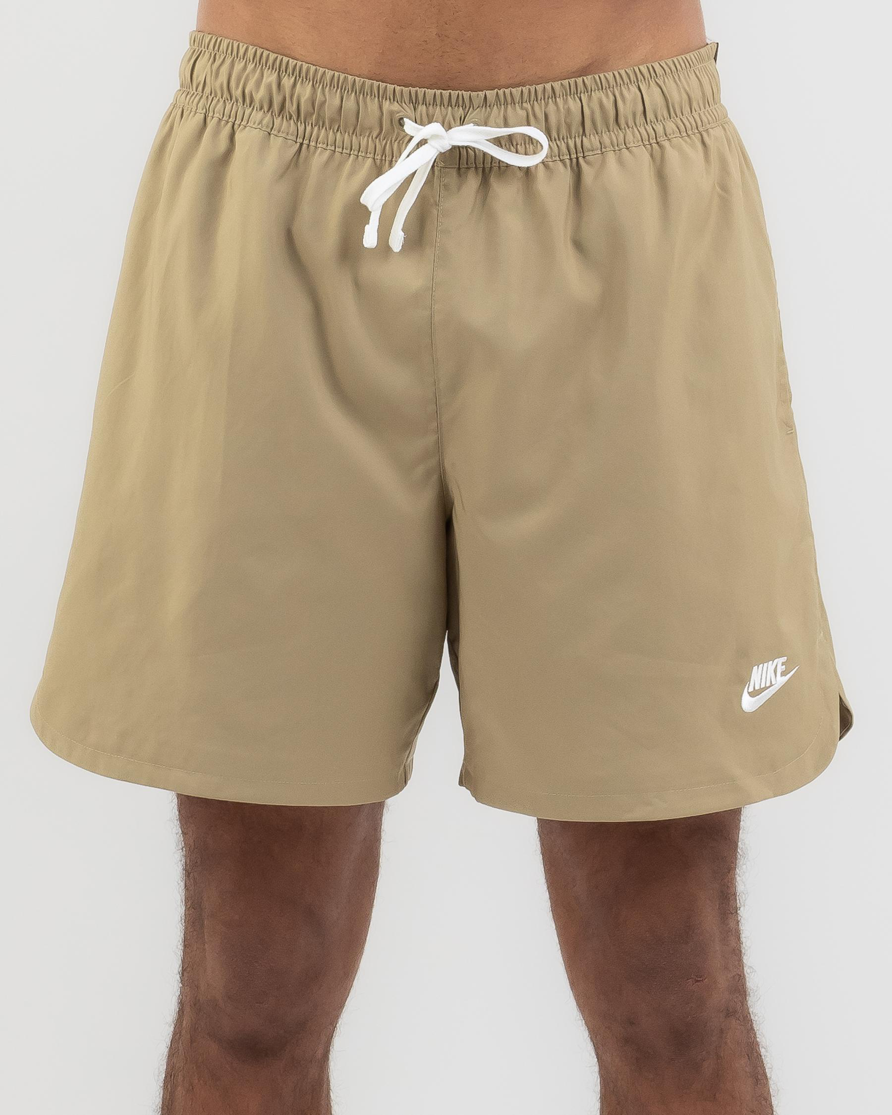 brown nike woven shorts