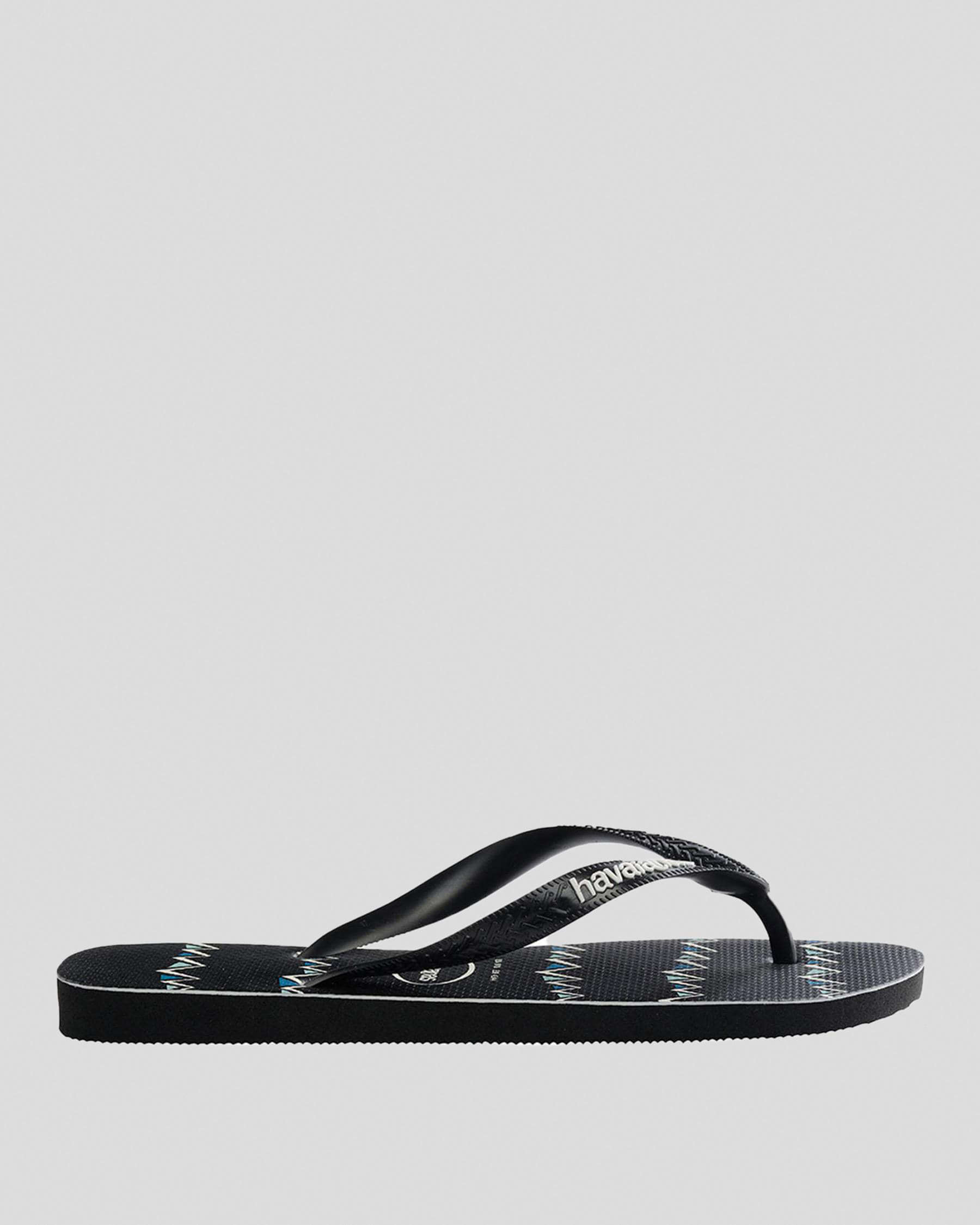 Havaianas Top Stripe Zag Thongs In Black - Fast Shipping & Easy Returns ...