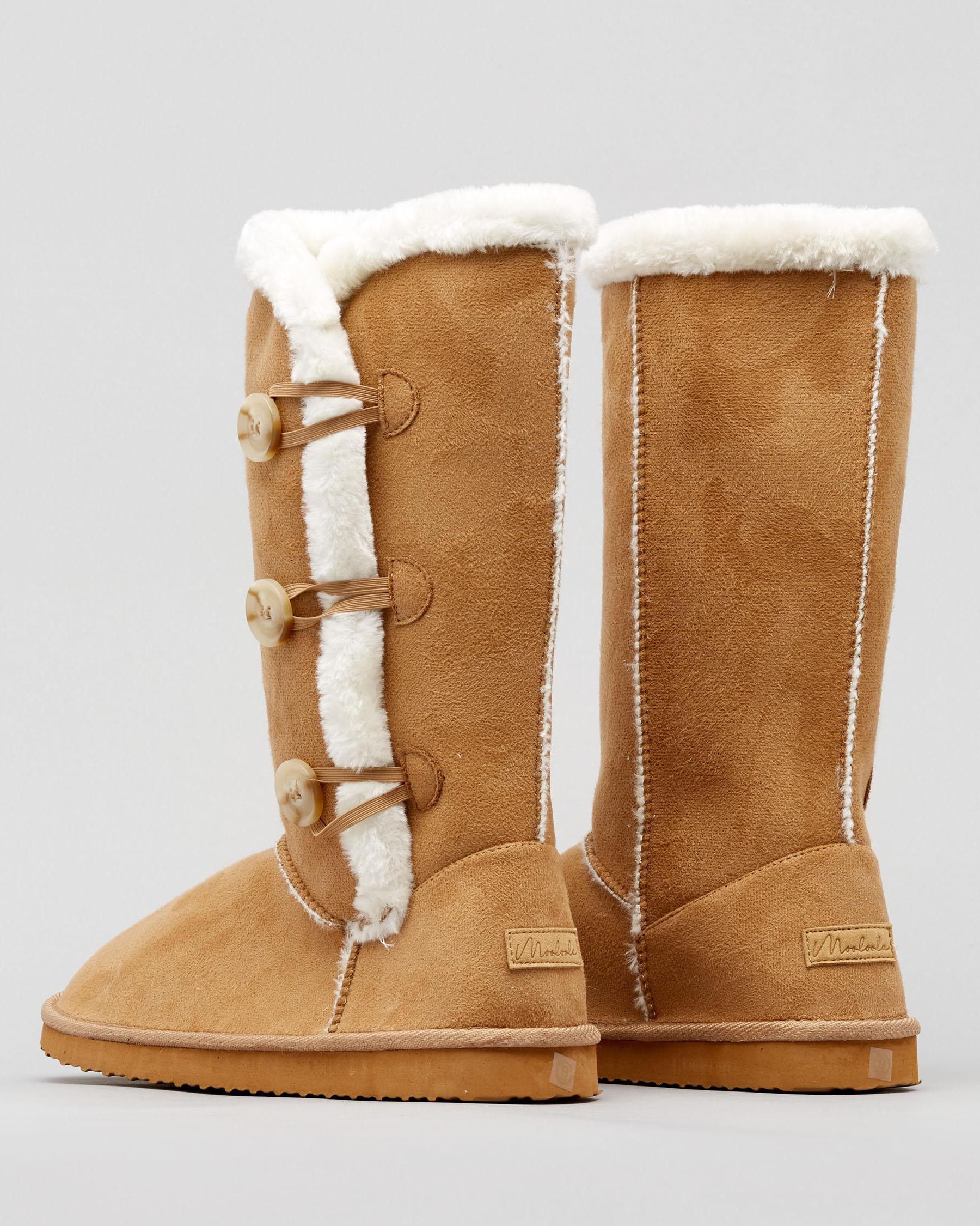 Mooloola Blizzard Slipper Boots In Camel/cream - Fast Shipping & Easy ...