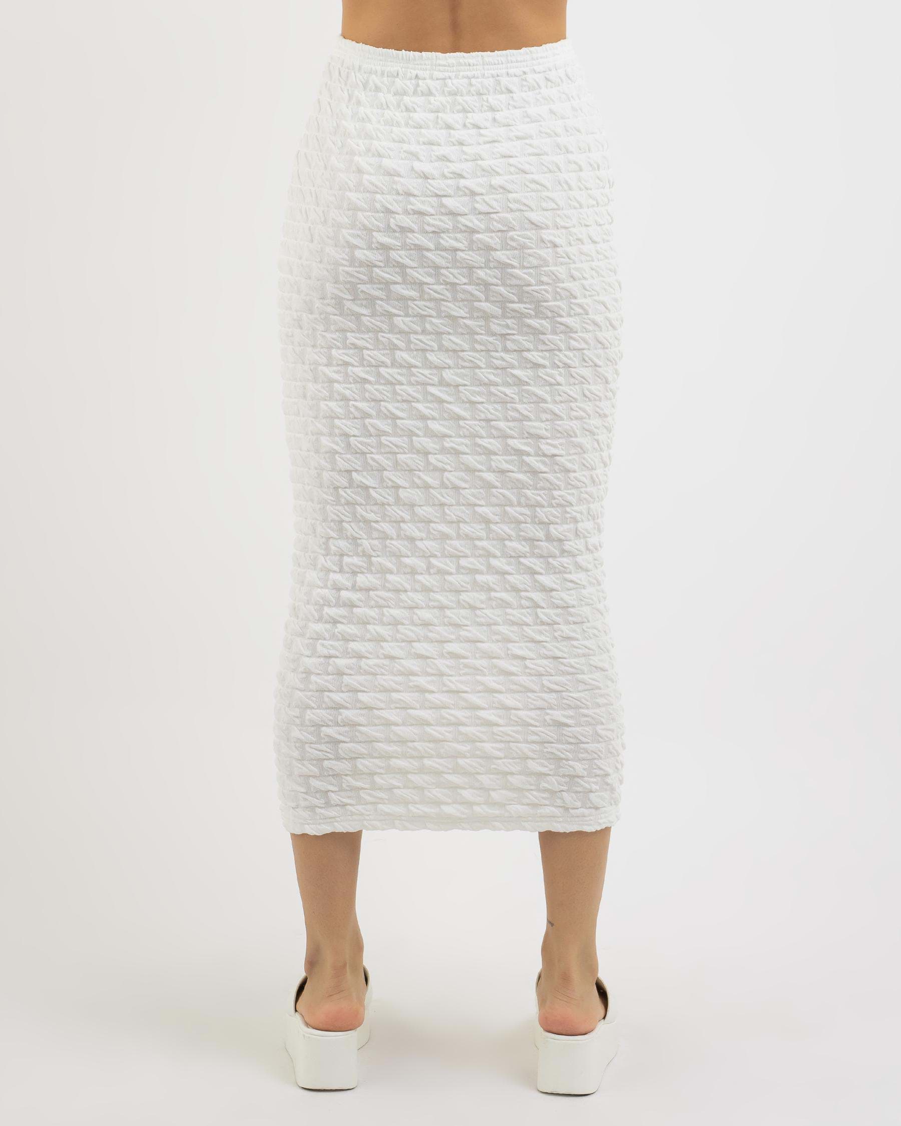 Shop Sunny Girl Reller Maxi Skirt In White - Fast Shipping & Easy ...