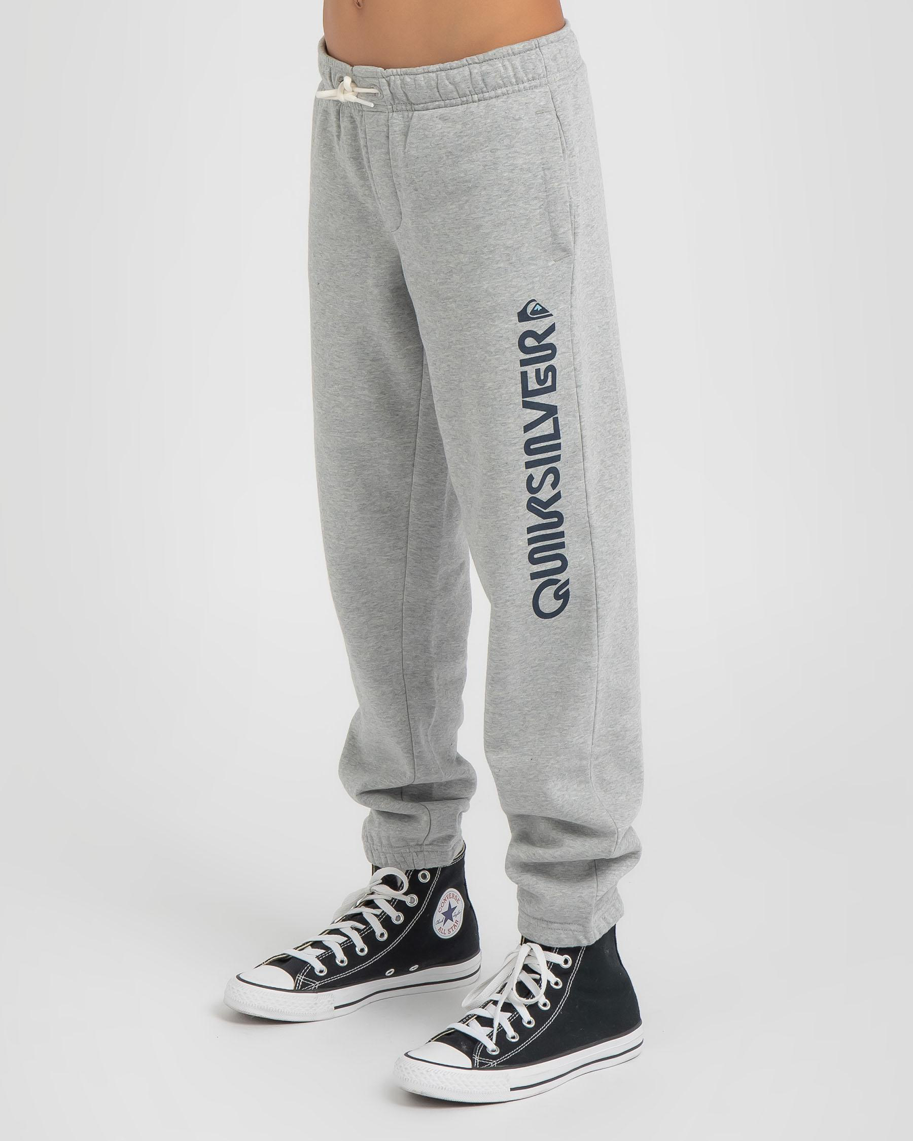 Quiksilver Boys' Screen Track Pants In Light Grey Heather Fast Shipping & Easy Returns City