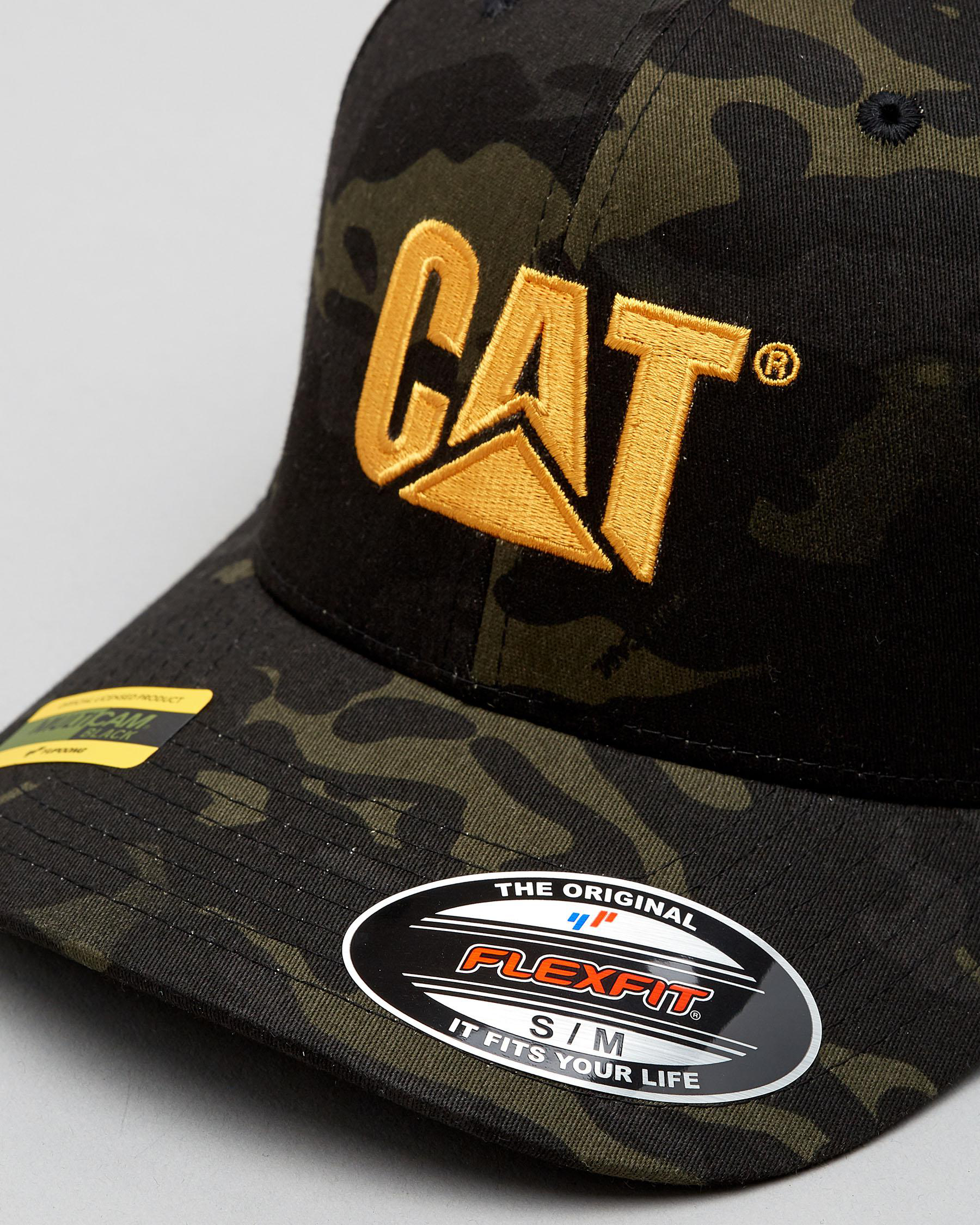 Shop Cat Trademark Flexfit Cap In Night Camo - Fast Shipping & Easy ...