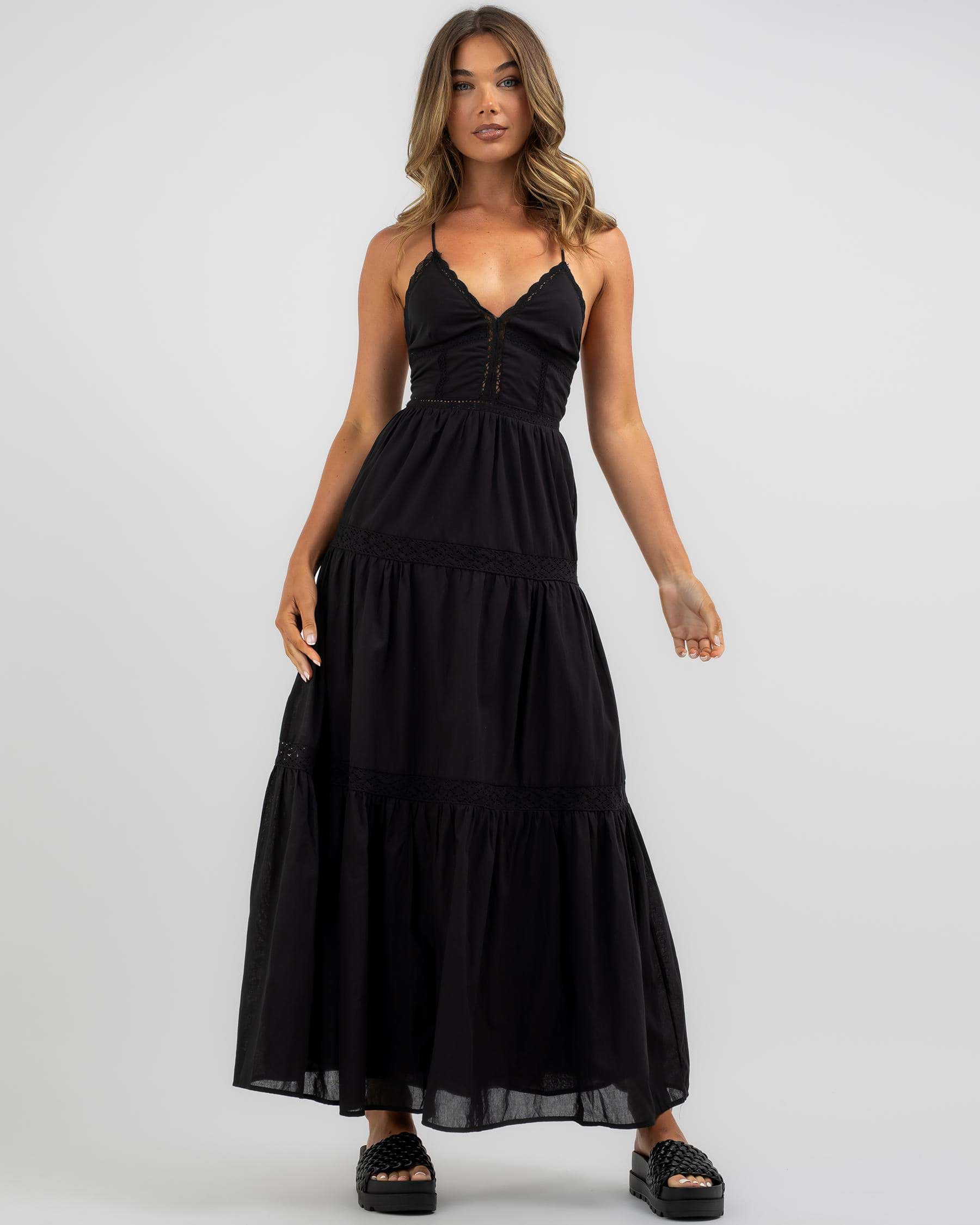 Shop Mooloola Everly Maxi Dress In Black - Fast Shipping & Easy Returns ...