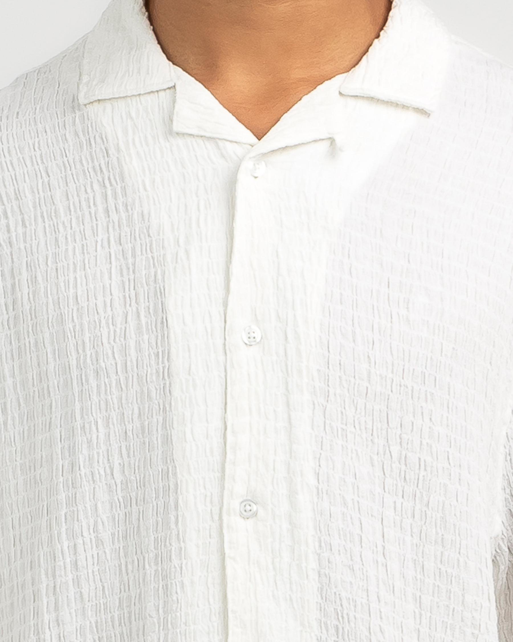 AFENDS Mens Under Pressure - Cuban Shirt - Black