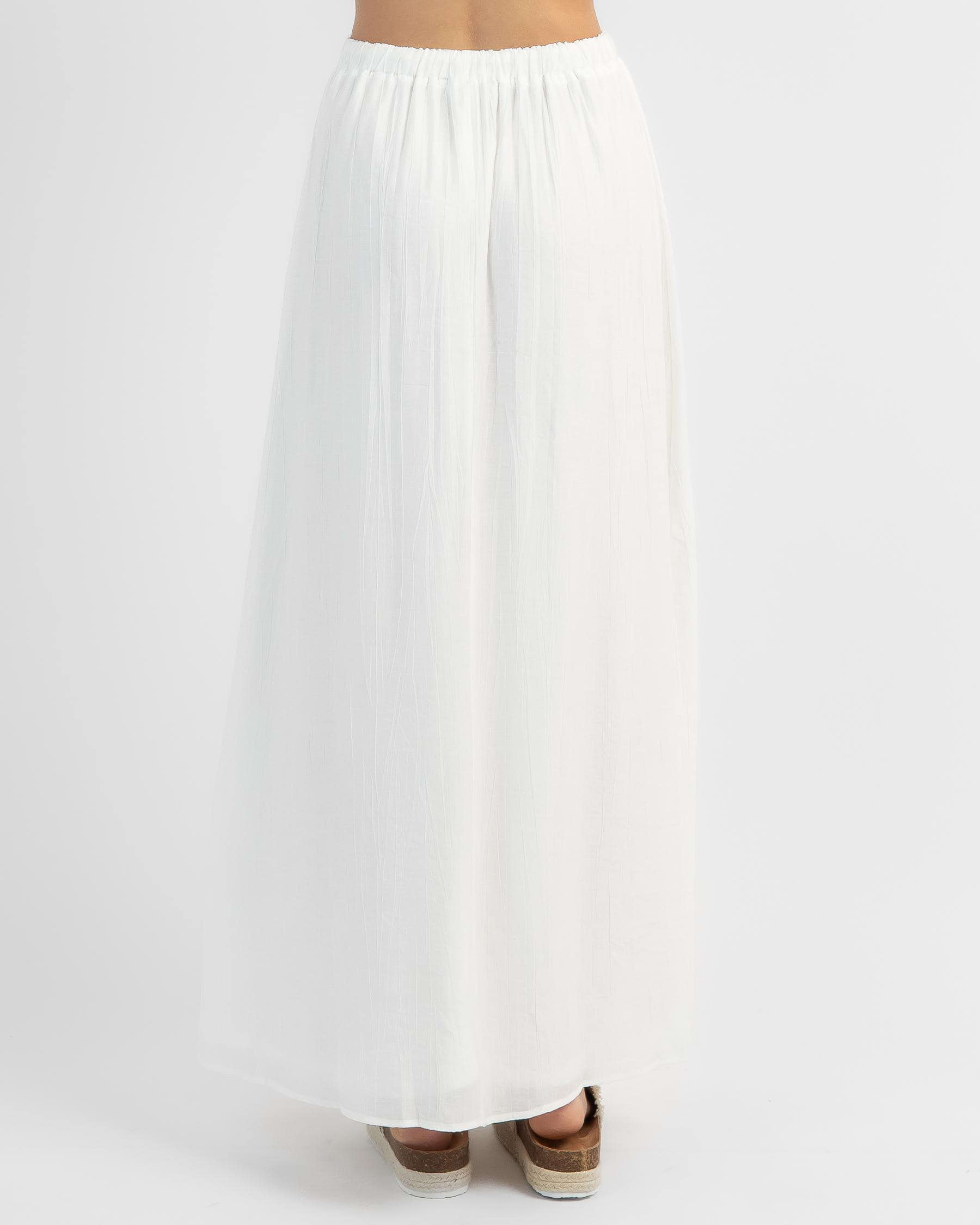 Shop Mooloola Callie Maxi Skirt In White - Fast Shipping & Easy Returns ...