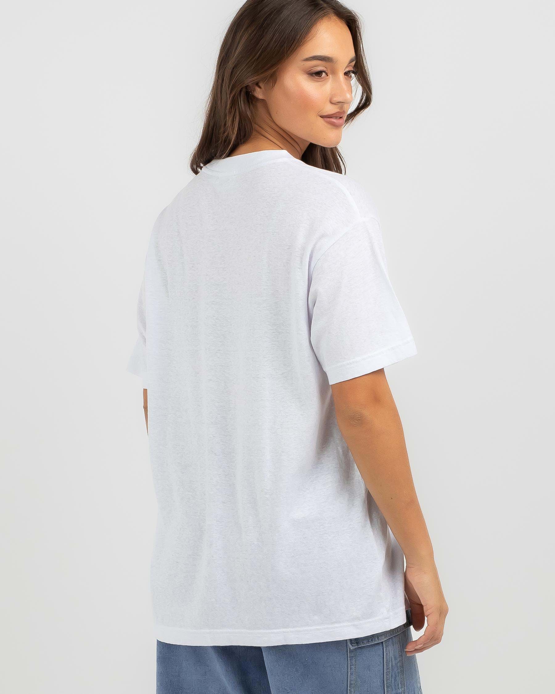 Shop Afends Stella Oversized Hemp T-Shirt In White - Fast Shipping ...