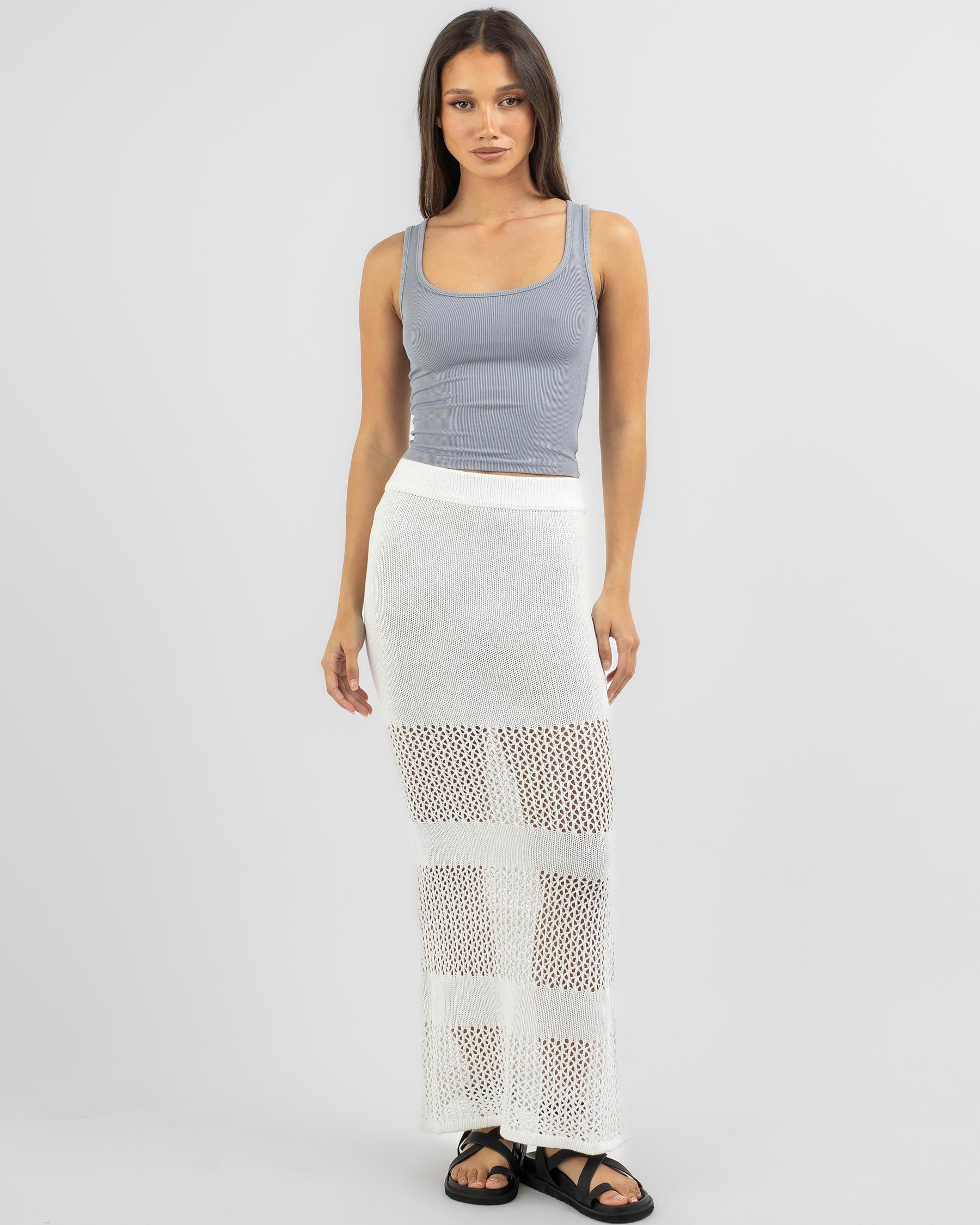 Shop Mooloola Phoebe Maxi Skirt In White - Fast Shipping & Easy Returns ...