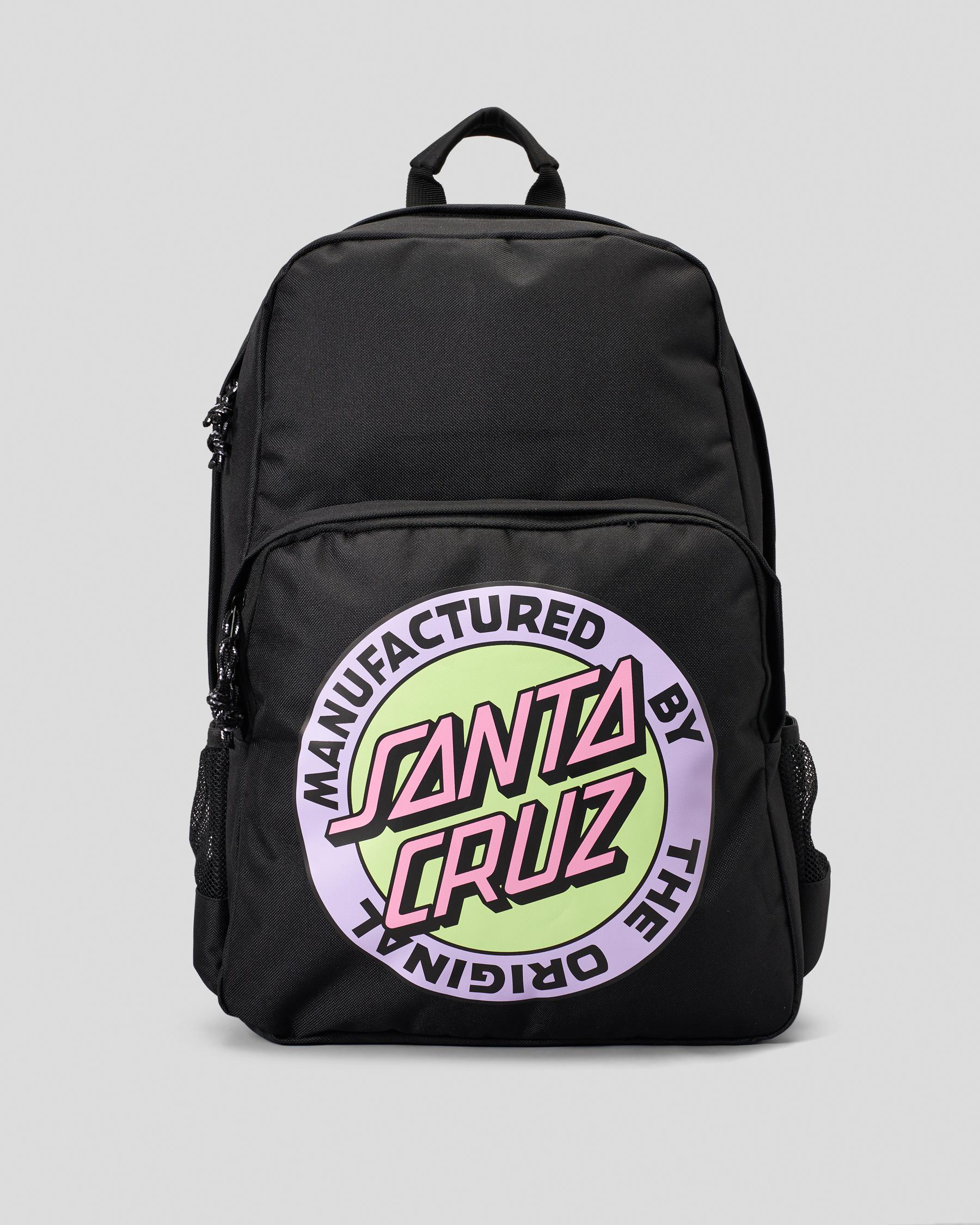Santa Cruz MFG Dot Retro Backpack In Black FREE* Shipping & Easy