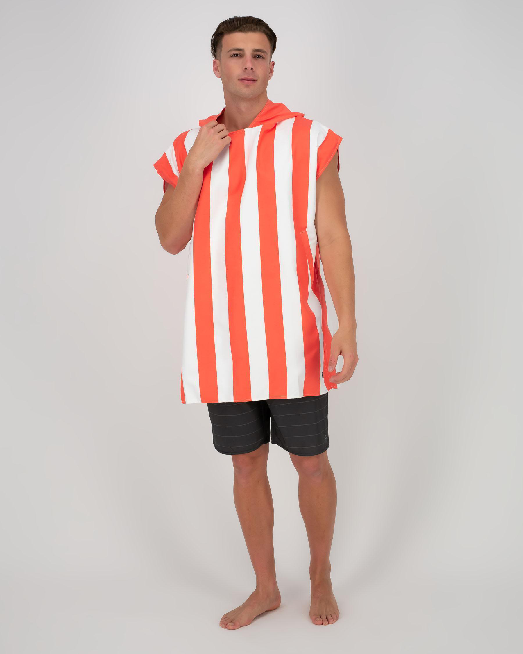 Shop Dock & Bay Adult Poncho Cabana Hooded Towel In Waikiki Coral