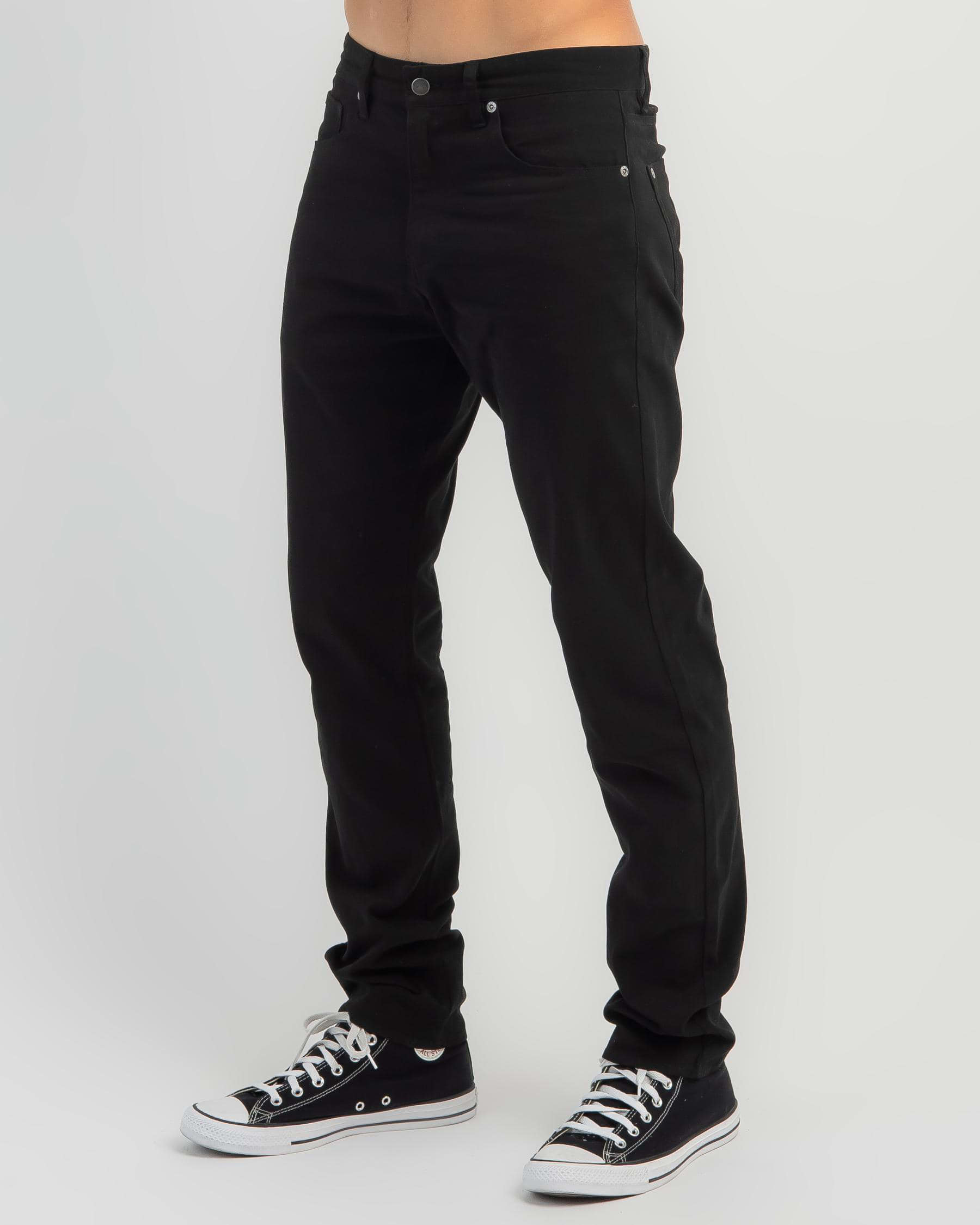Shop RVCA Daggers Twill Pants In Black - Fast Shipping & Easy Returns ...