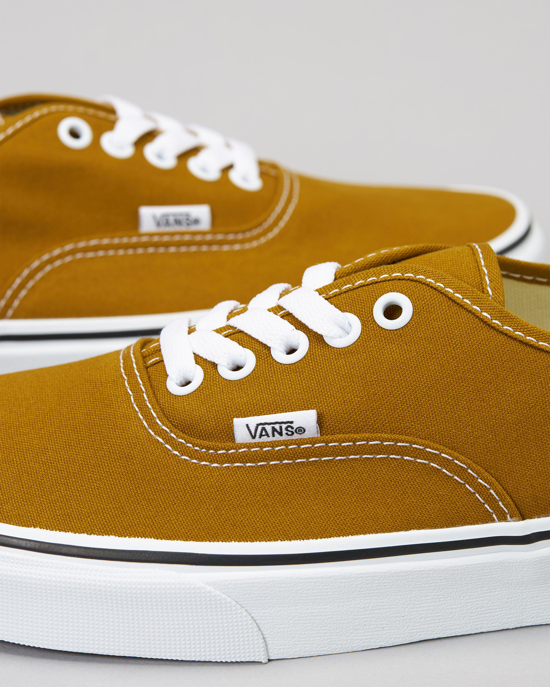 Shop Vans Authentic Shoes In Colour Theory Golden Brown Fast Shipping