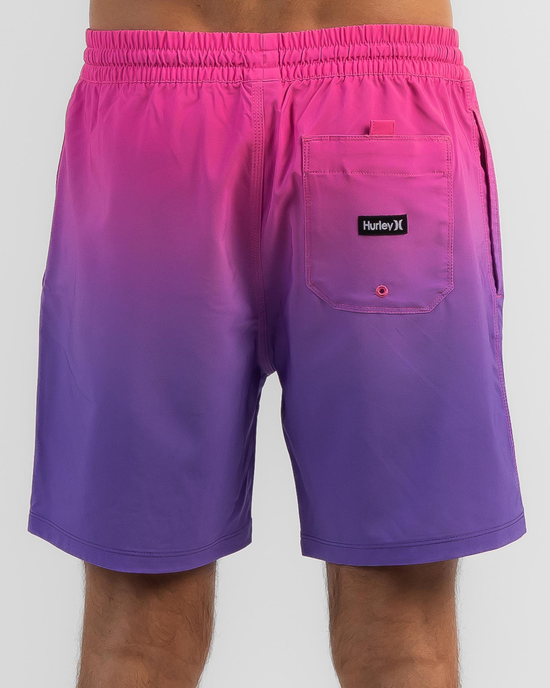 Hurley Cannonball Volley Shorts 17" In Plum Haze Fast Shipping & Easy