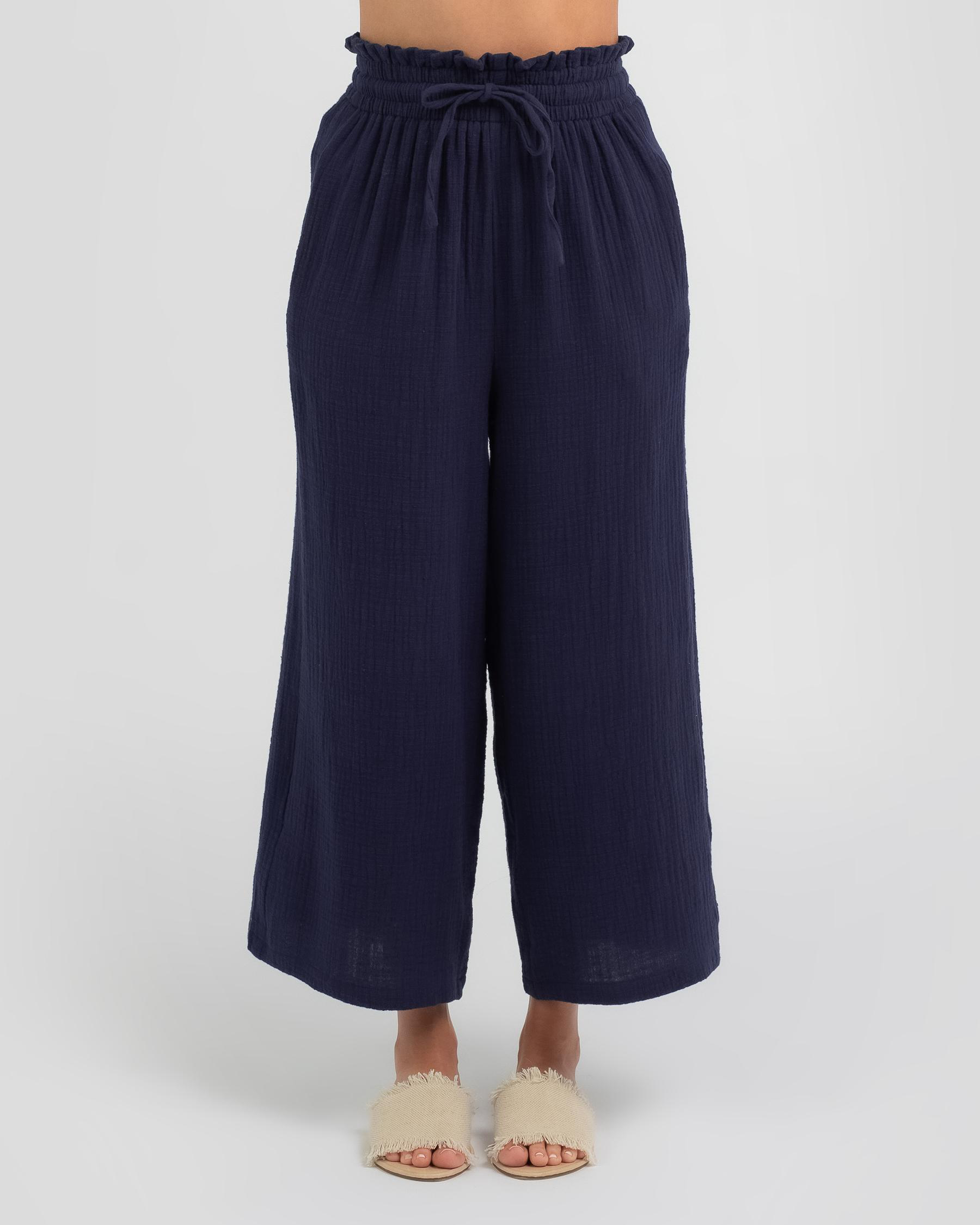 Shop Ava And Ever Bondi Beach Pants In Ink Fast Shipping & Easy