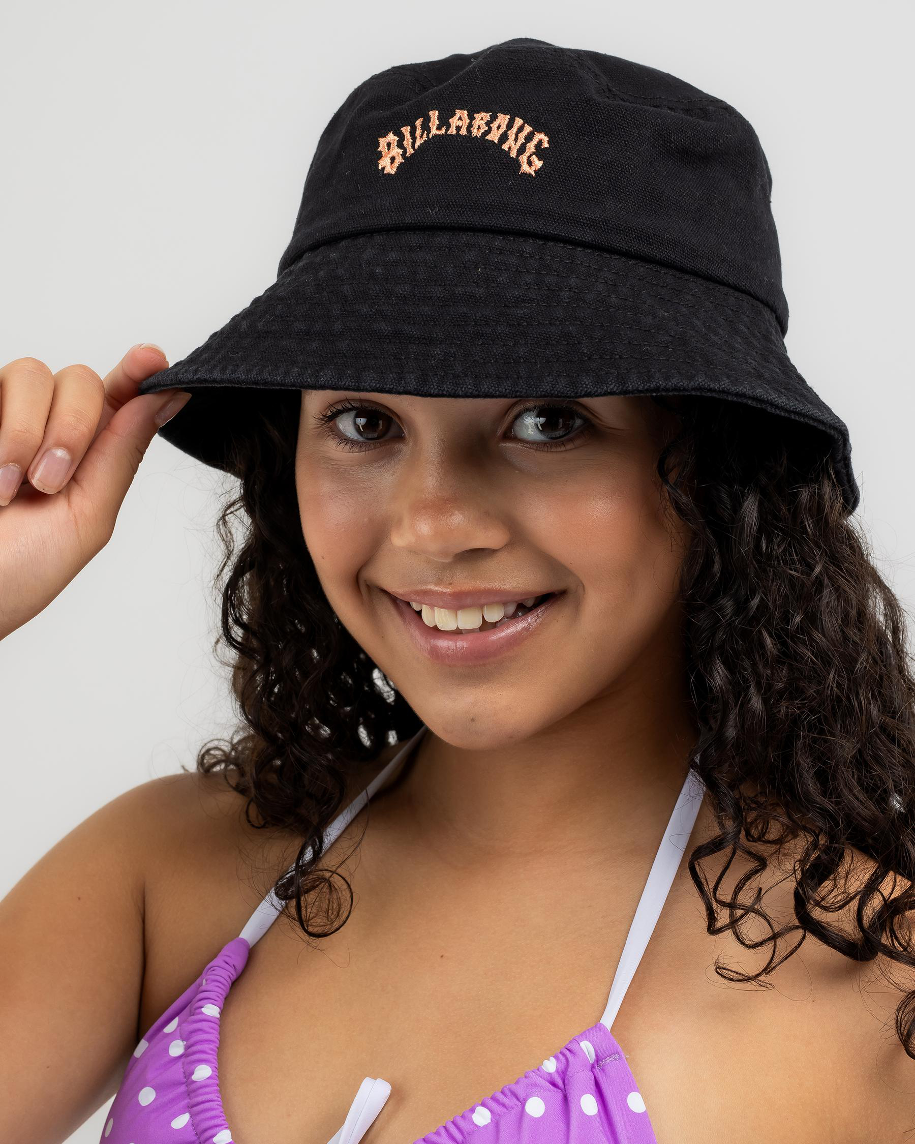 Billabong Girls' Good Vibes Sunday Bucket Hat In Black FREE* Shipping