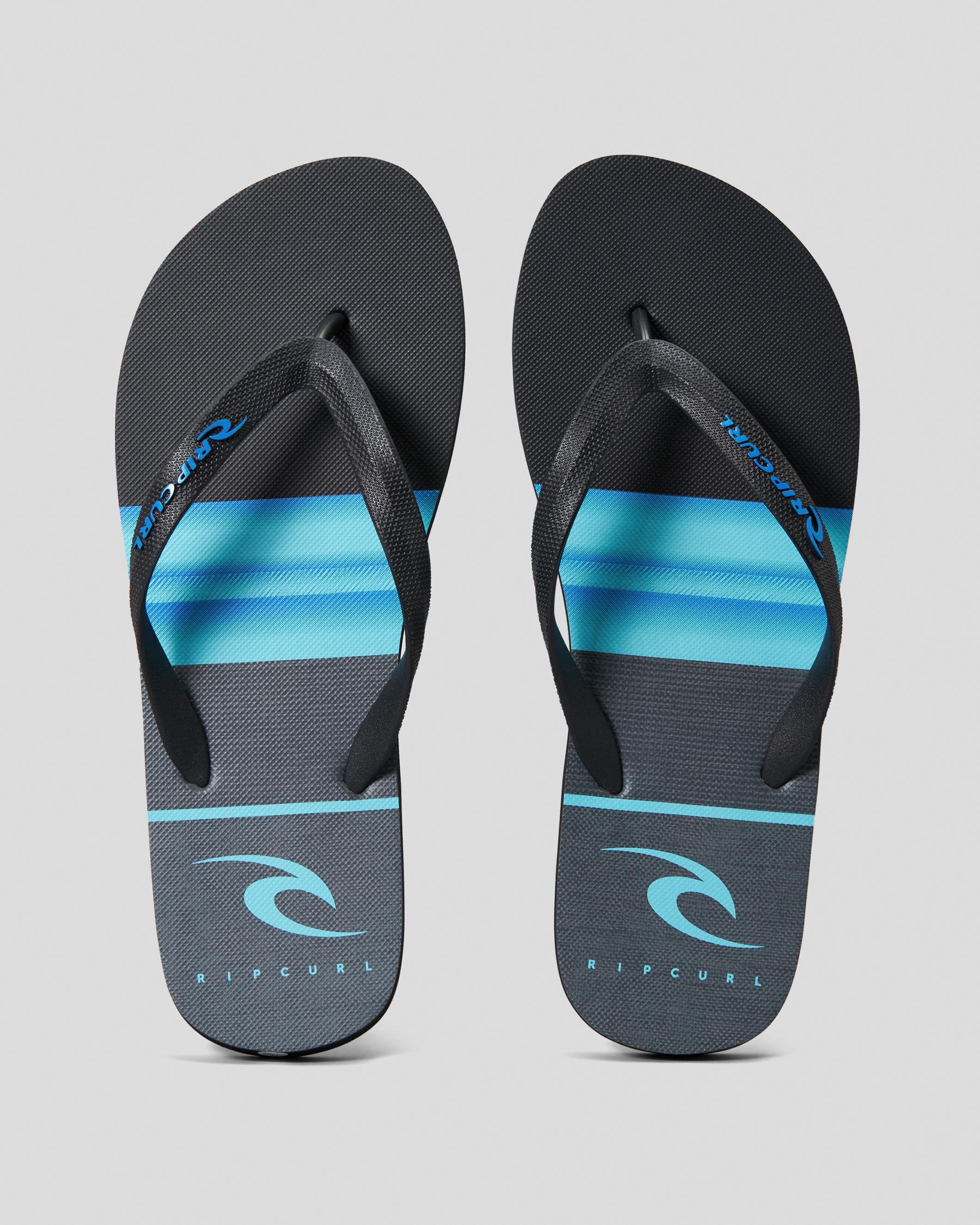 Shop Rip Curl Hawken Bloom Thongs In Black/navy - Fast Shipping & Easy ...