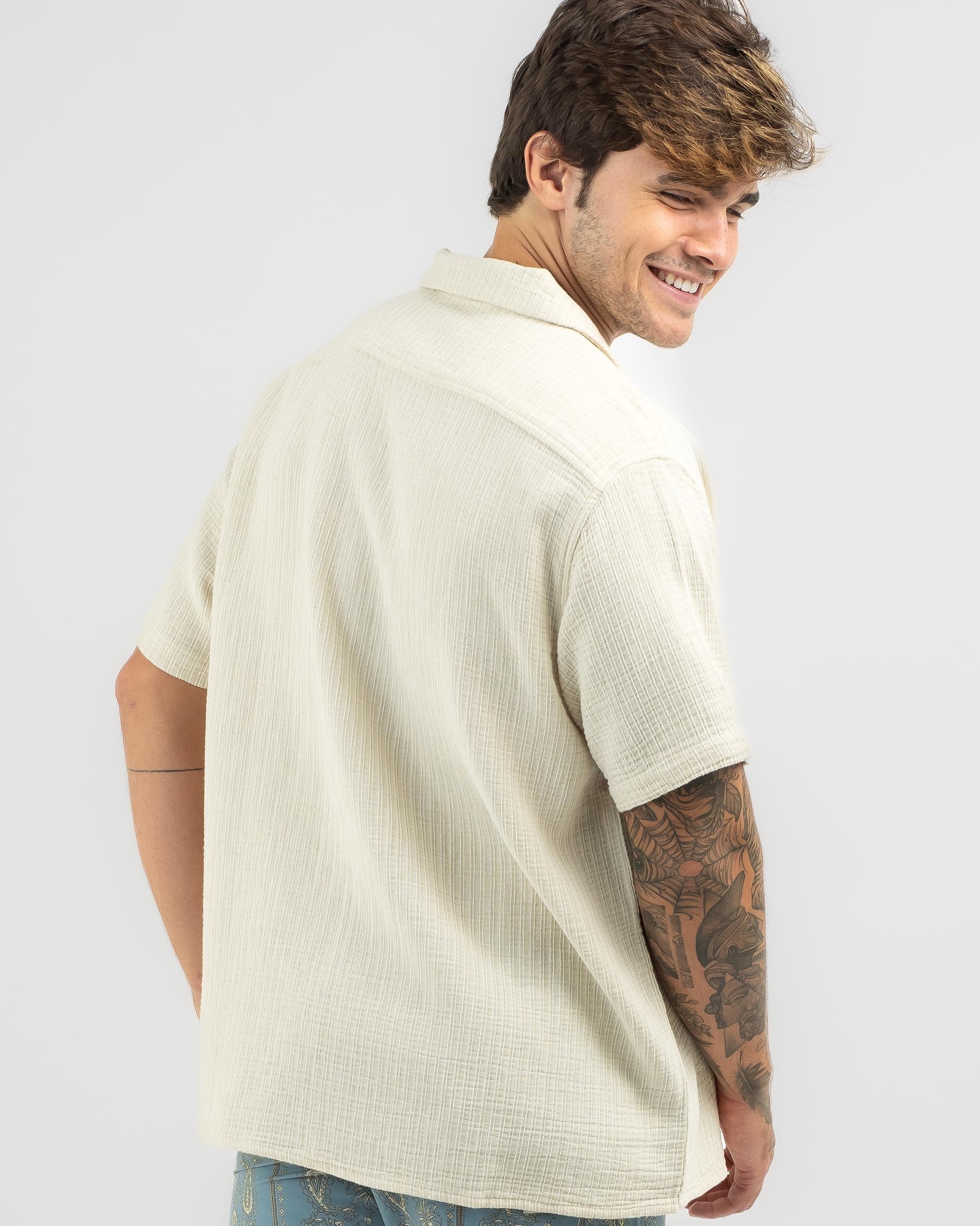 Shop Rhythm Ensenada Short Sleeve Shirt In Natural - Fast Shipping ...