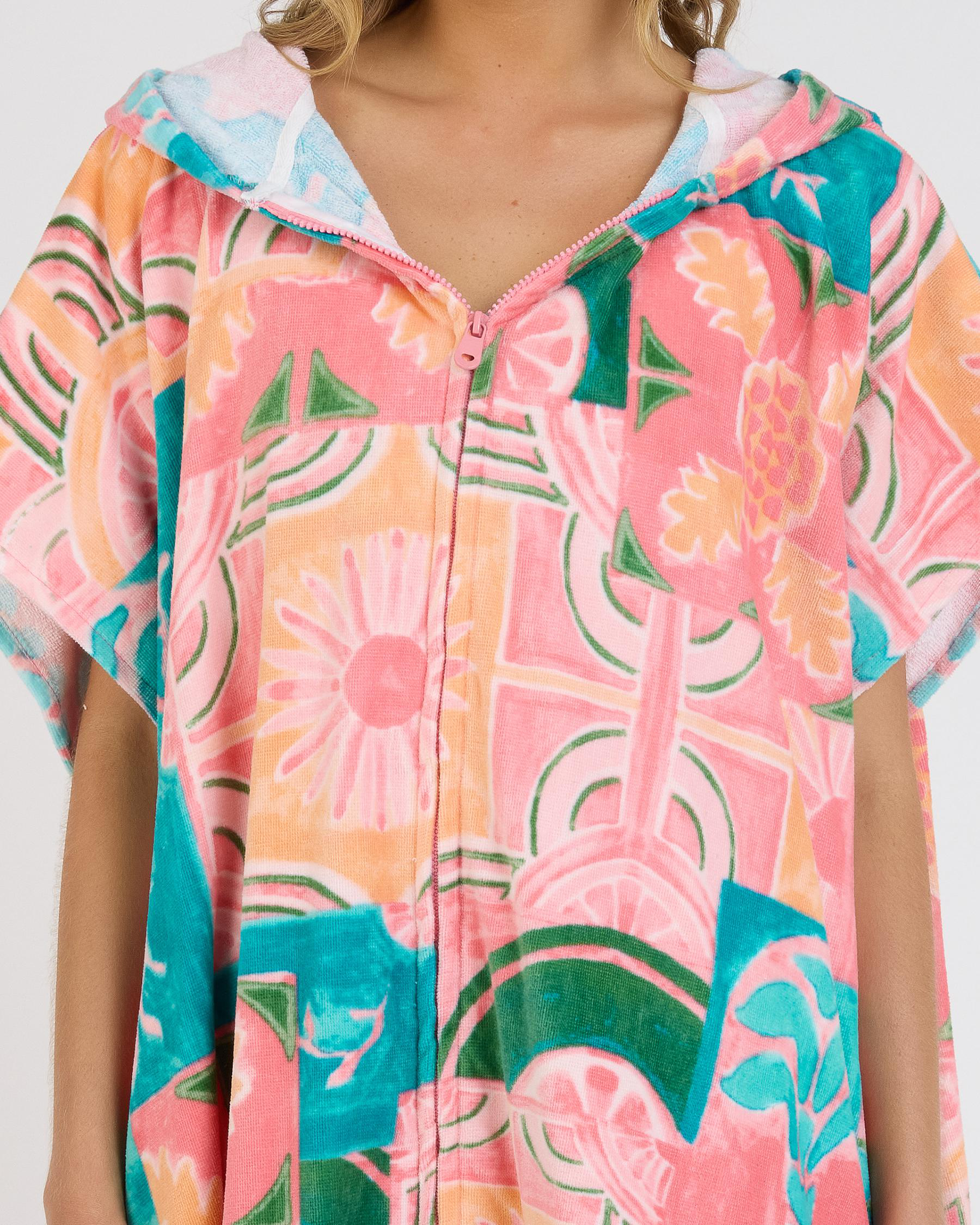 Topanga Marrakesh Zip Hooded Towel In Pink - FREE* Shipping & Easy