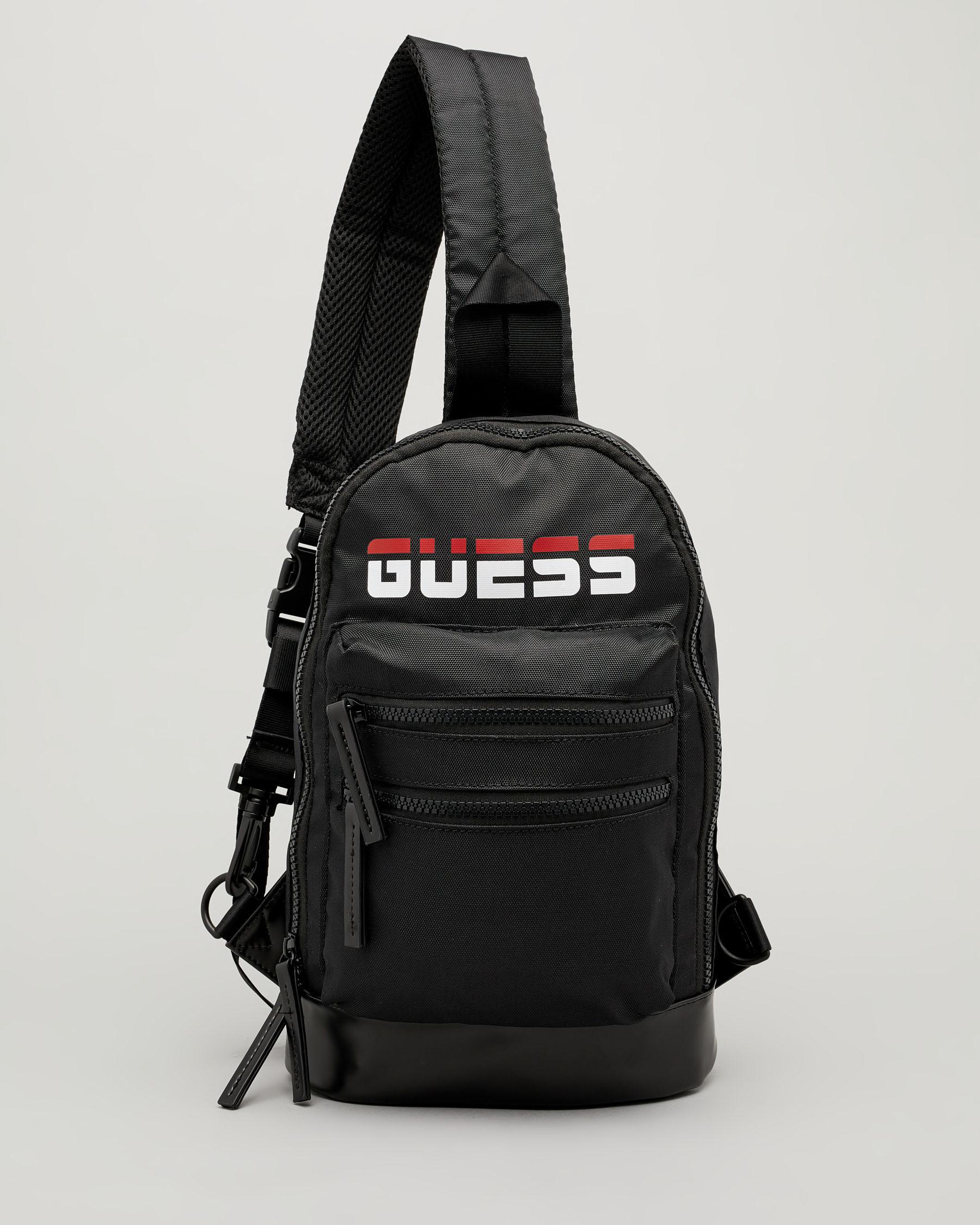 Shop GUESS Jeans Duo Sling Backpack In Black Fast Shipping & Easy Returns City Beach Australia