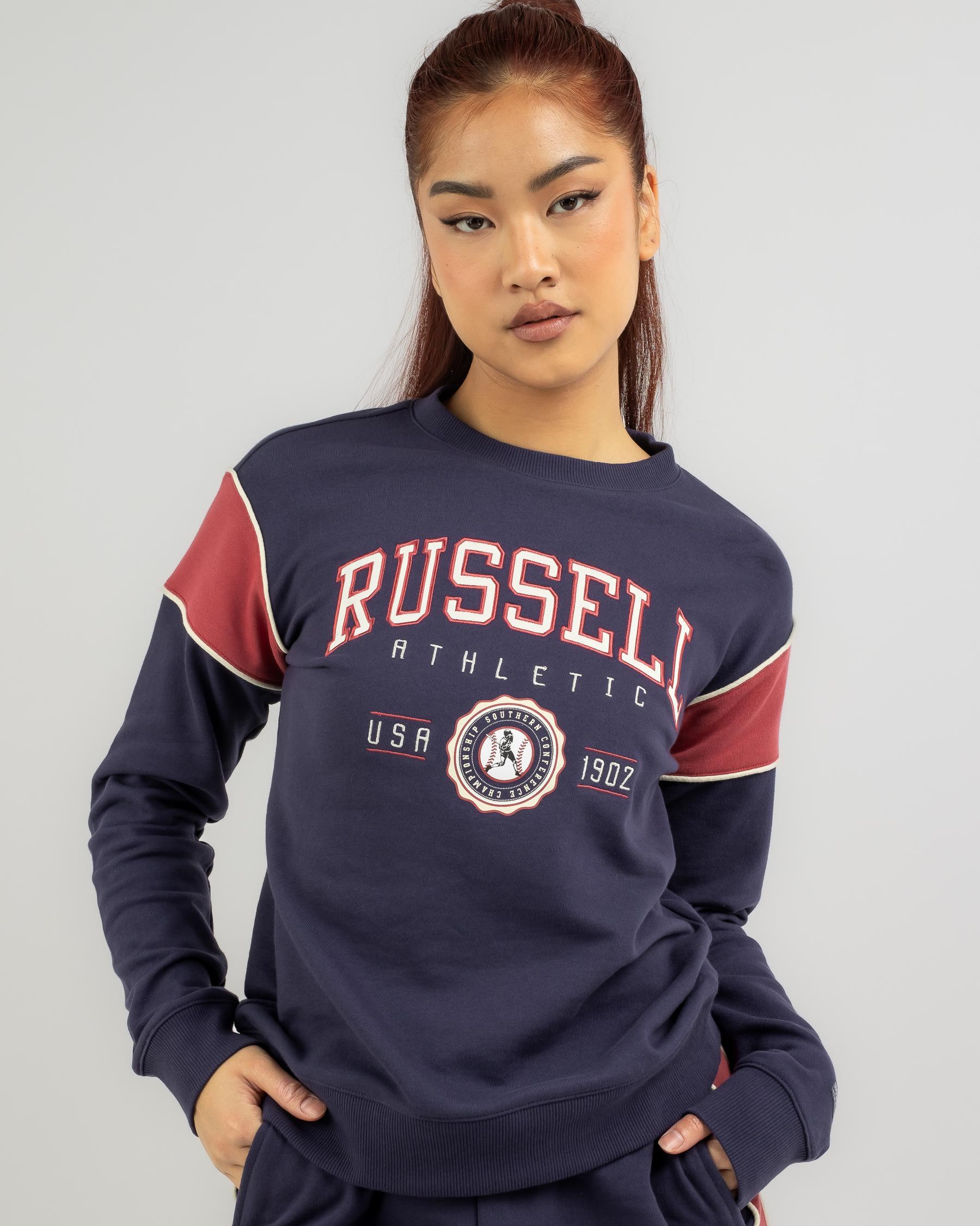Russell Athletic Graduate Crew Sweatshirt In Phantom - Fast Shipping ...
