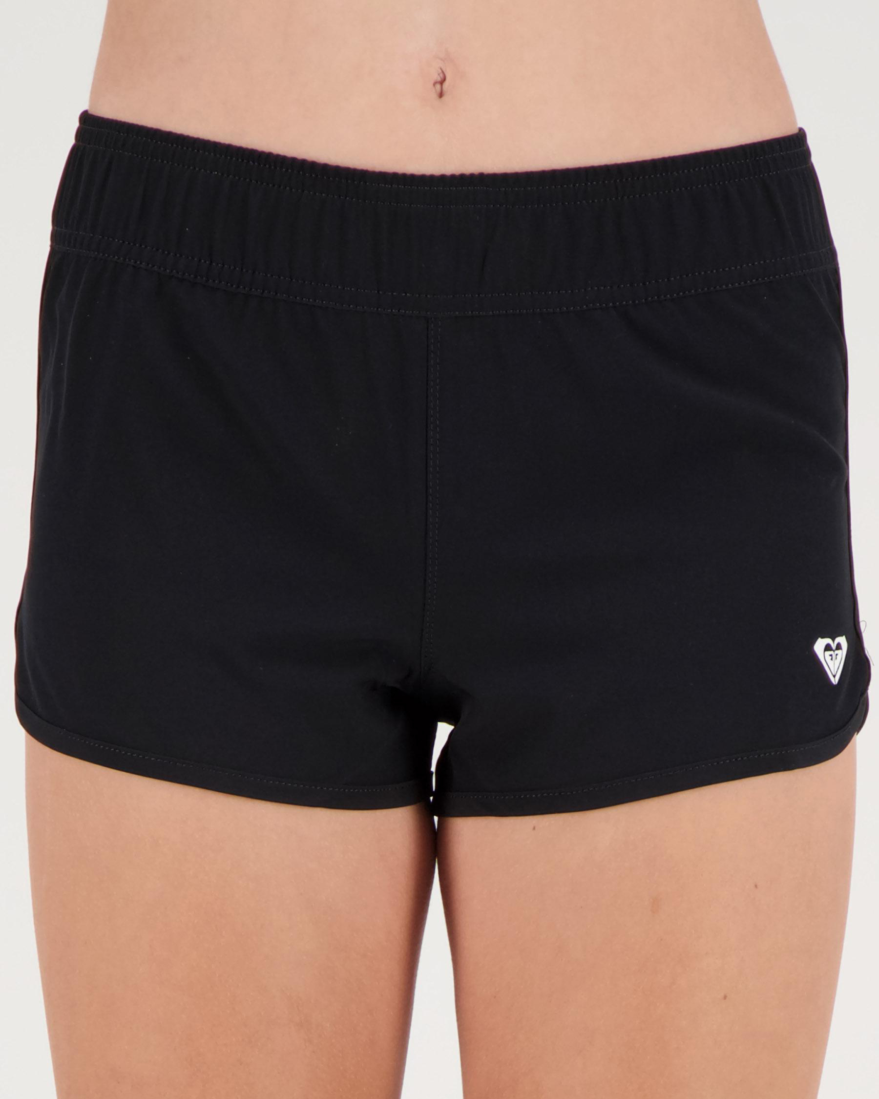 Roxy Girls' Shore Board Shorts In Anthracite Fast Shipping & Easy