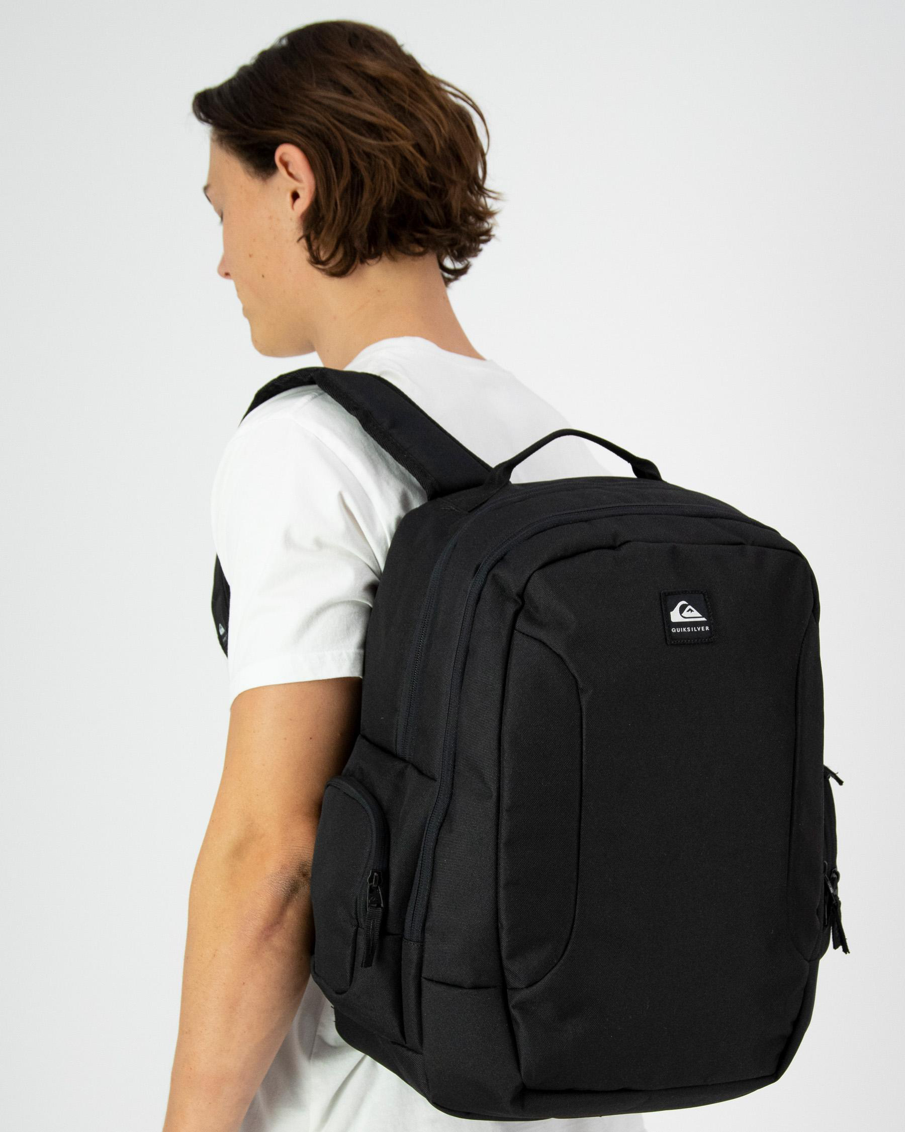 Quiksilver Schoolie II Backpack In Black Fast Shipping & Easy Returns