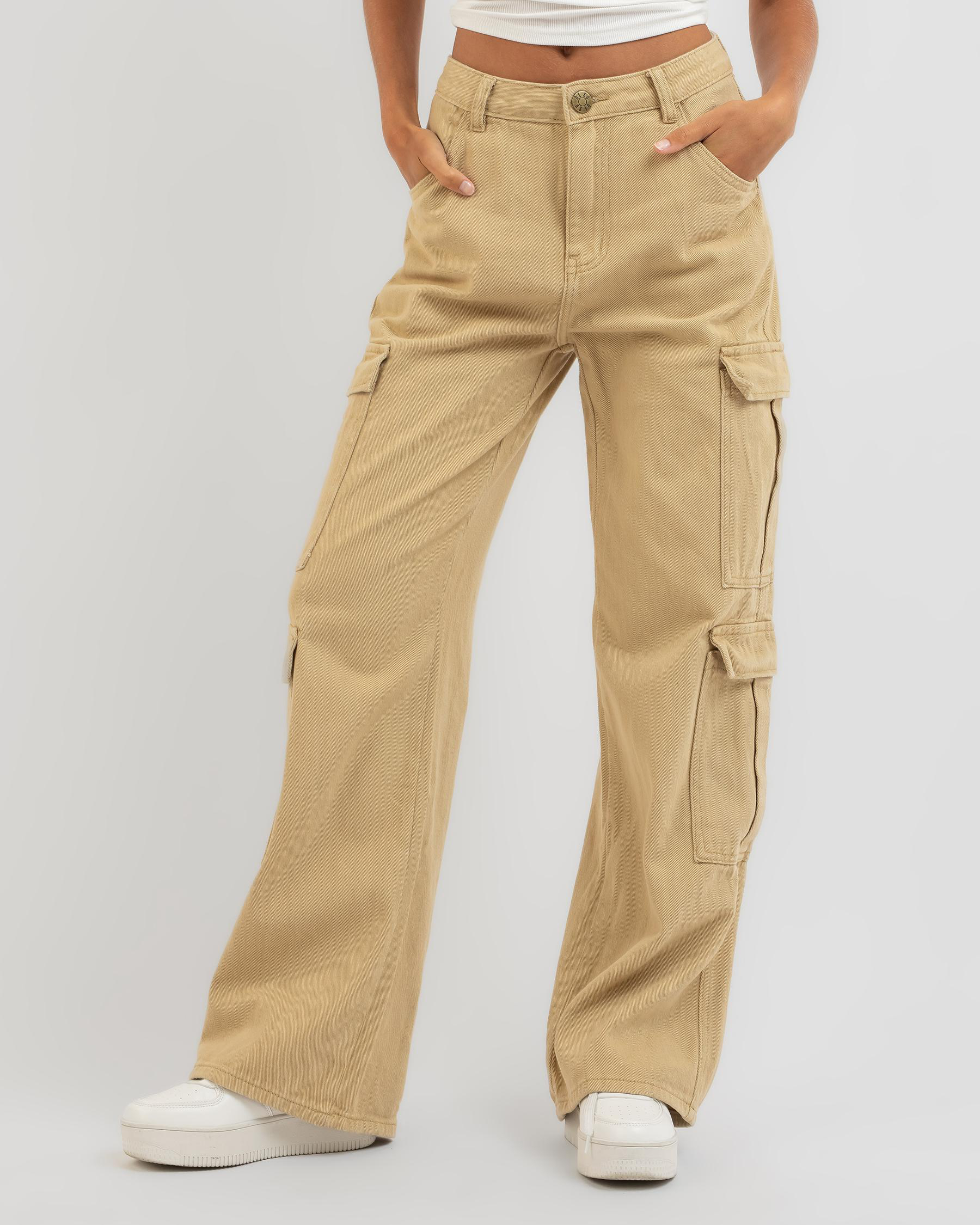 Shop DESU Banks Cargo Jeans In Camel - Fast Shipping & Easy Returns ...