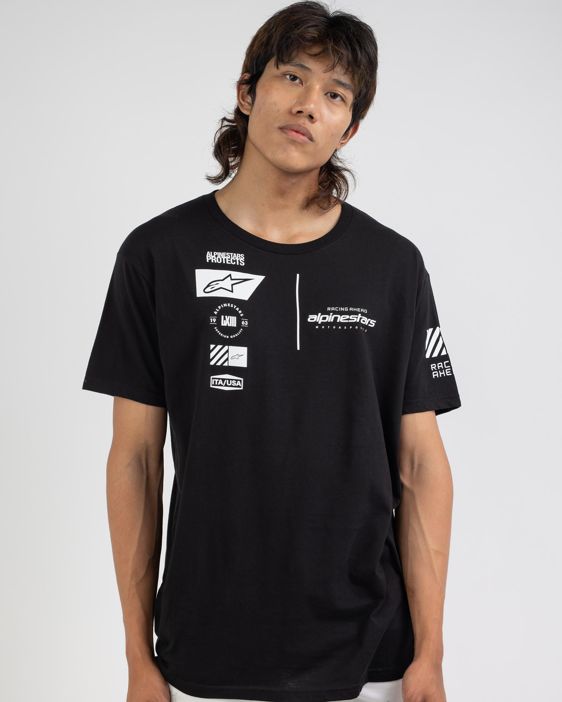 Vintage Y2K Alpinestars Shirt Men XXL 2XL Red White Tee Mall Punk Skate Cyber