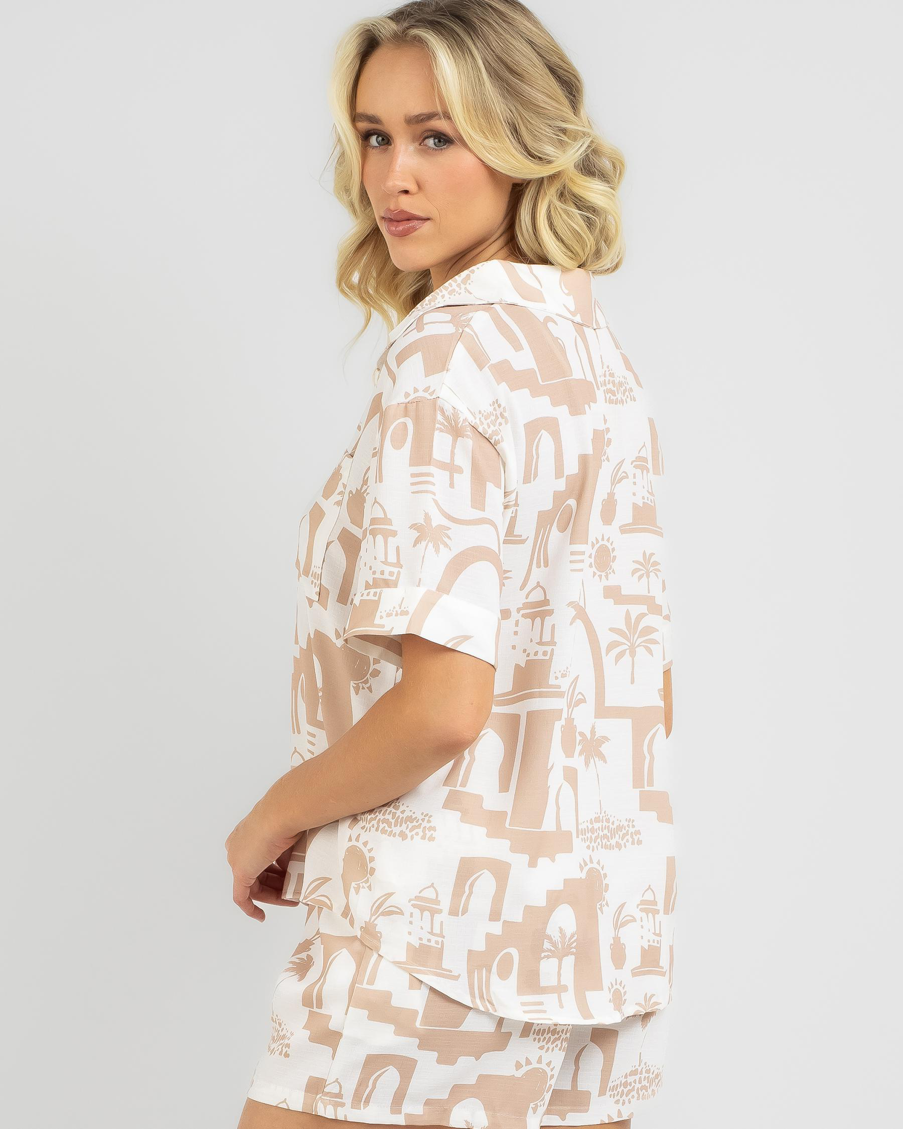 Mia Layered Short Sleeve Blouse