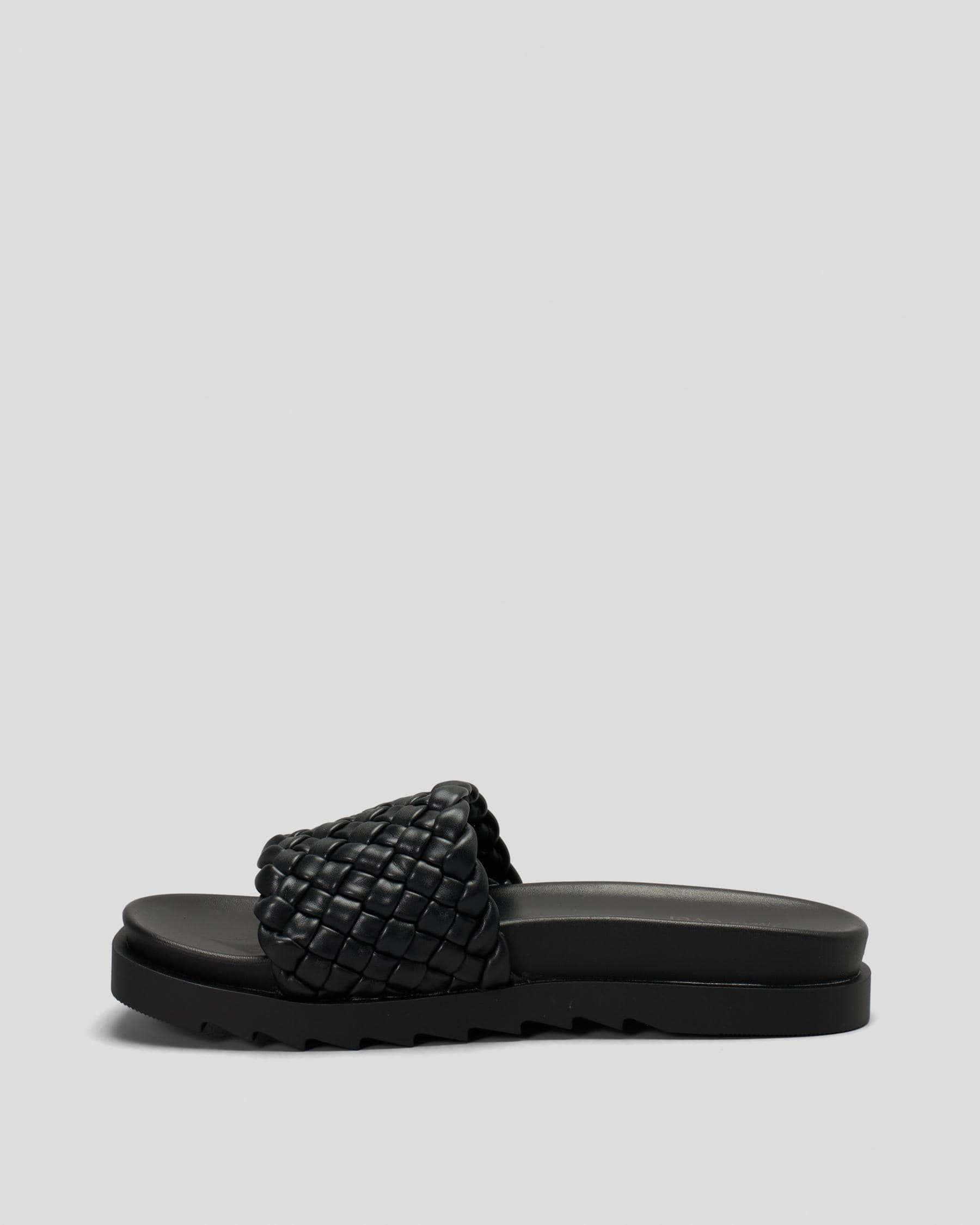 Ava And Ever Maisie Slide Sandals In Black - Fast Shipping & Easy ...